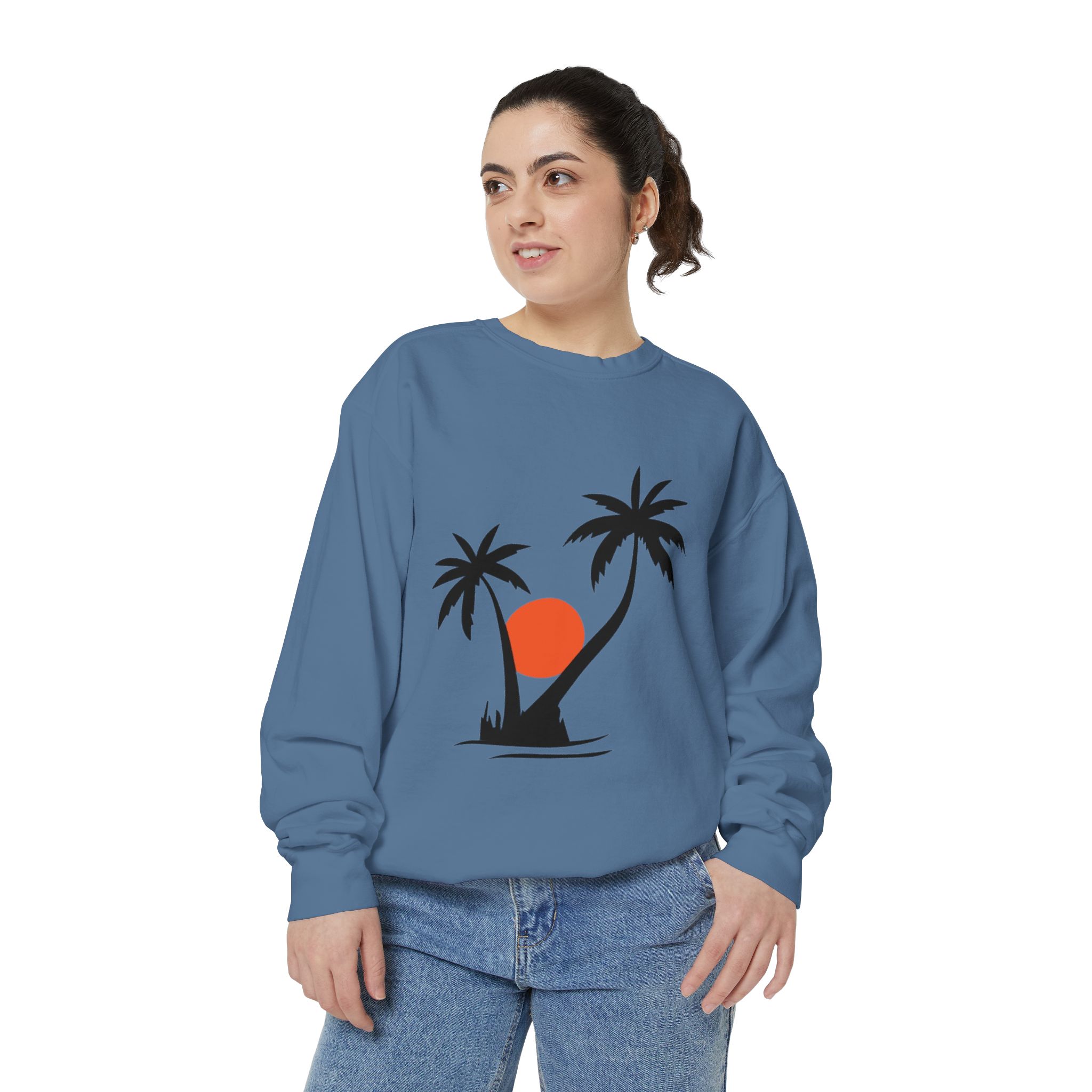 Tropical Palm Tree Sunset Sweatshirt - Image 65