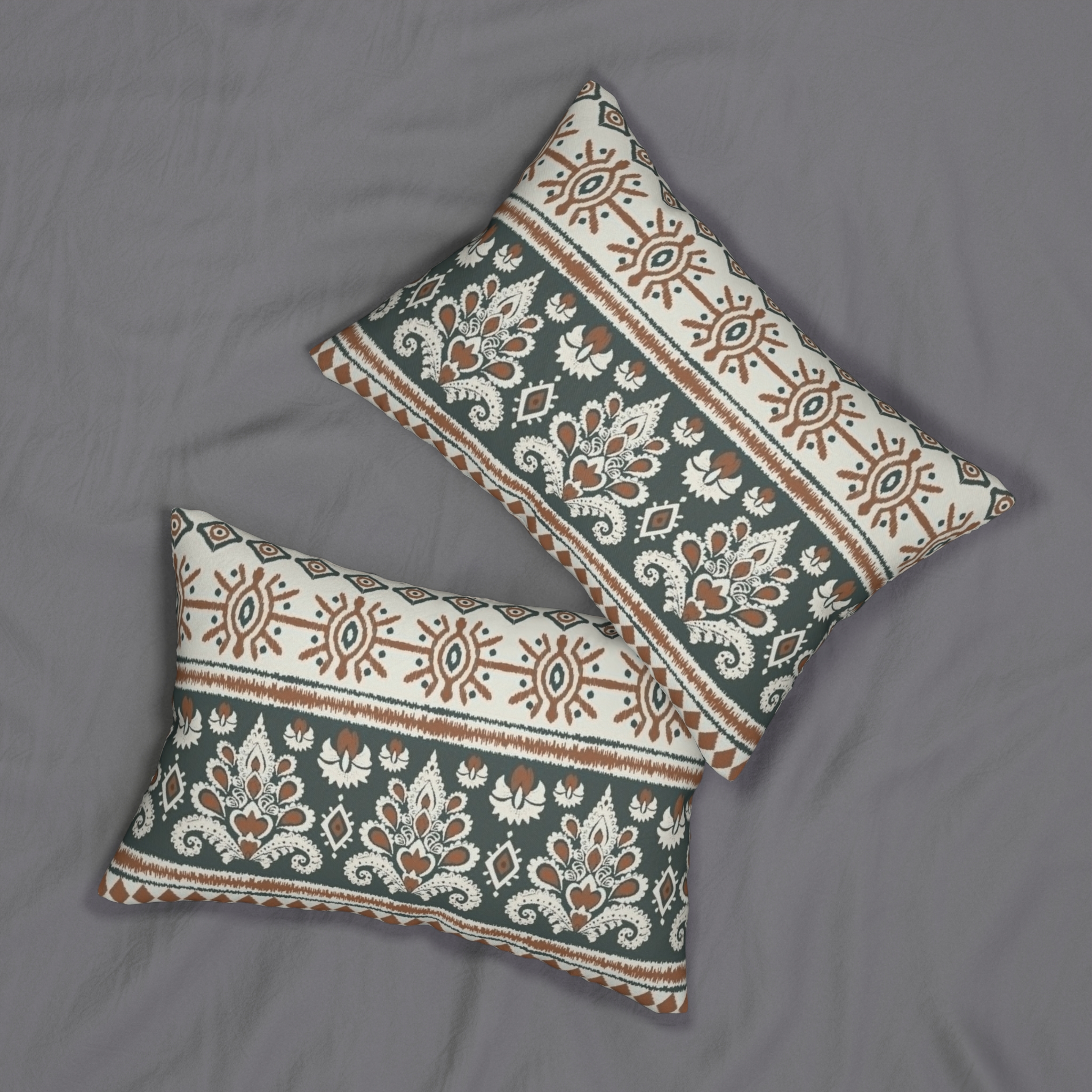 Boho Tribal Pattern Lumbar Pillow - Image 5