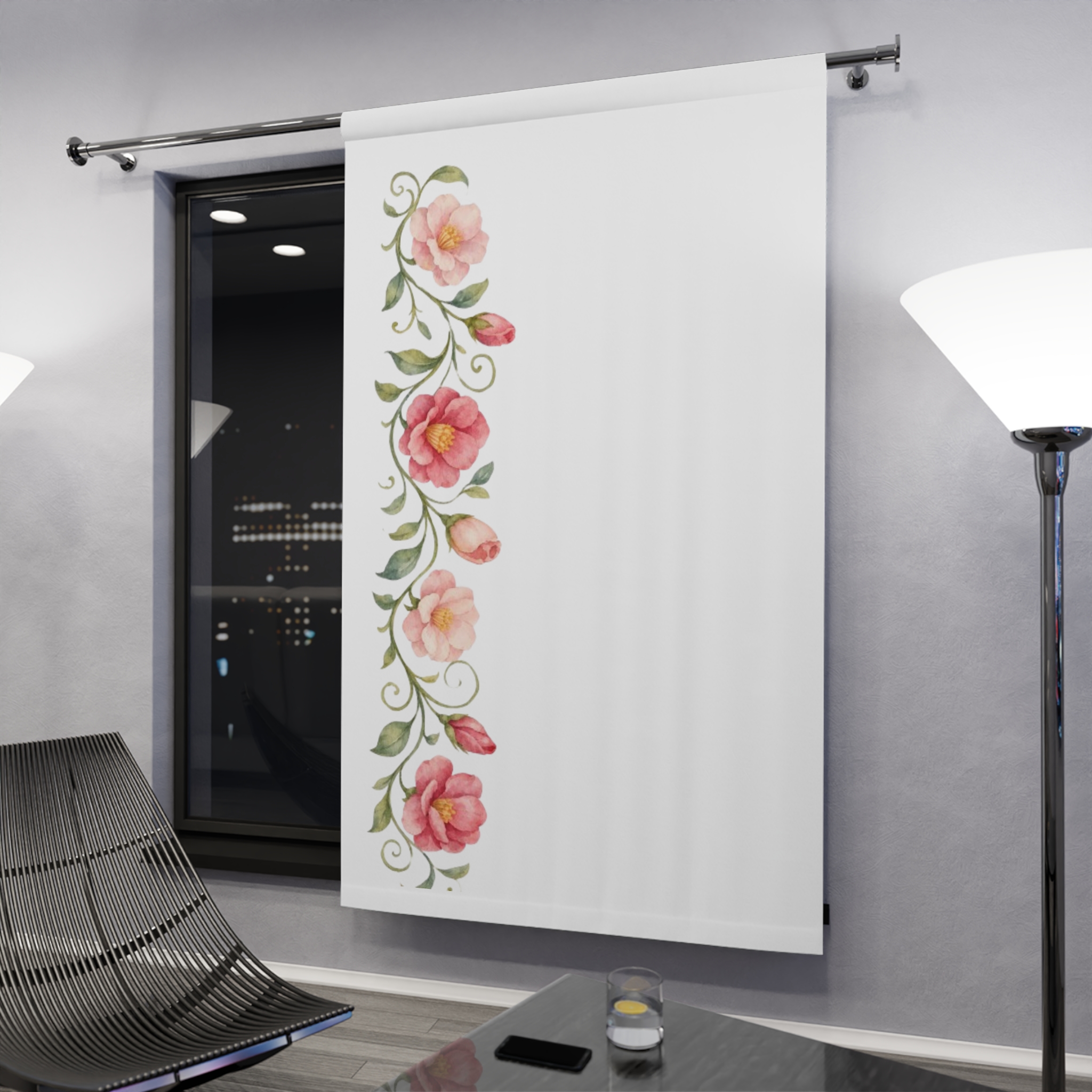 Floral Window Curtain - Image 3