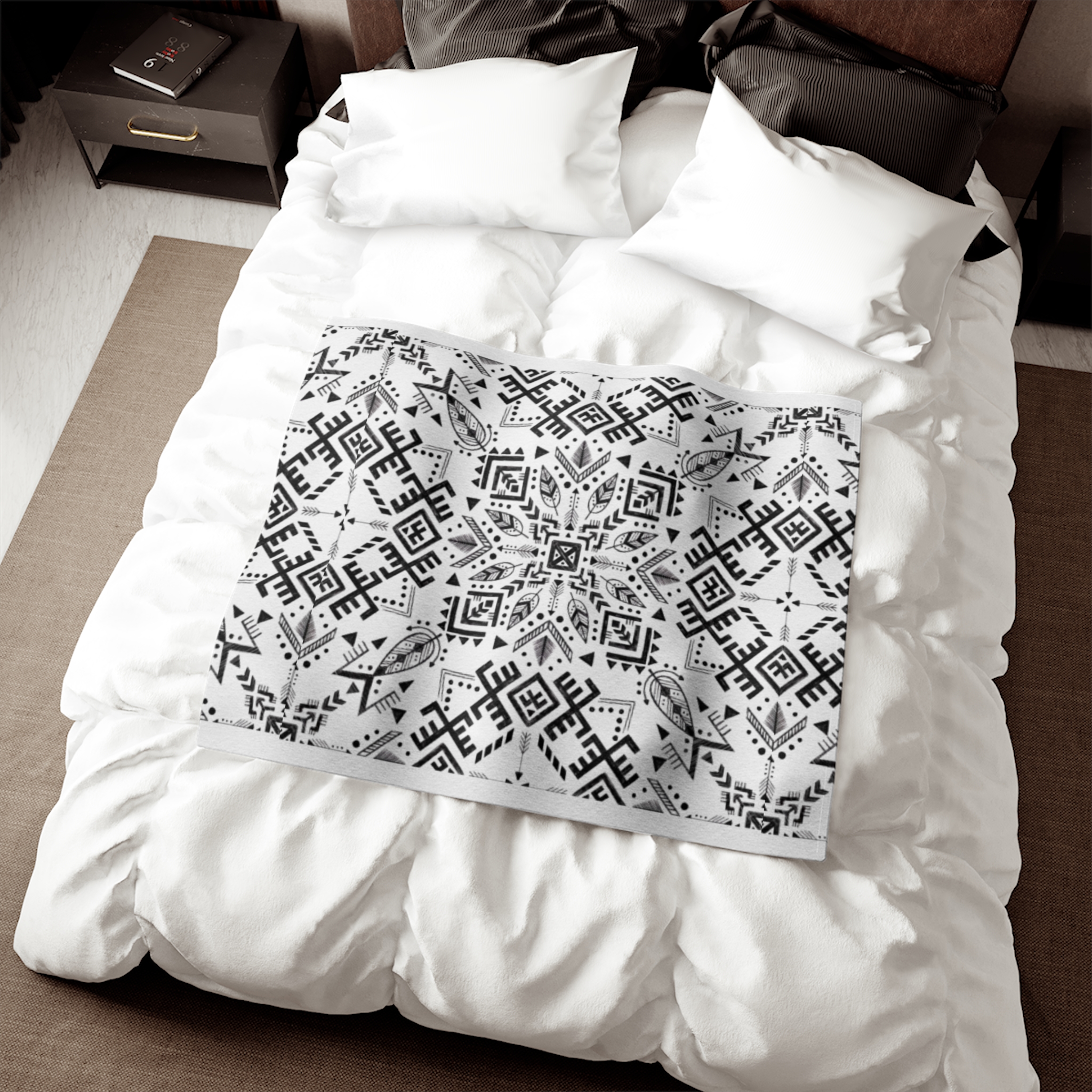 Geometric Aztec Pattern Sweatshirt Blanket