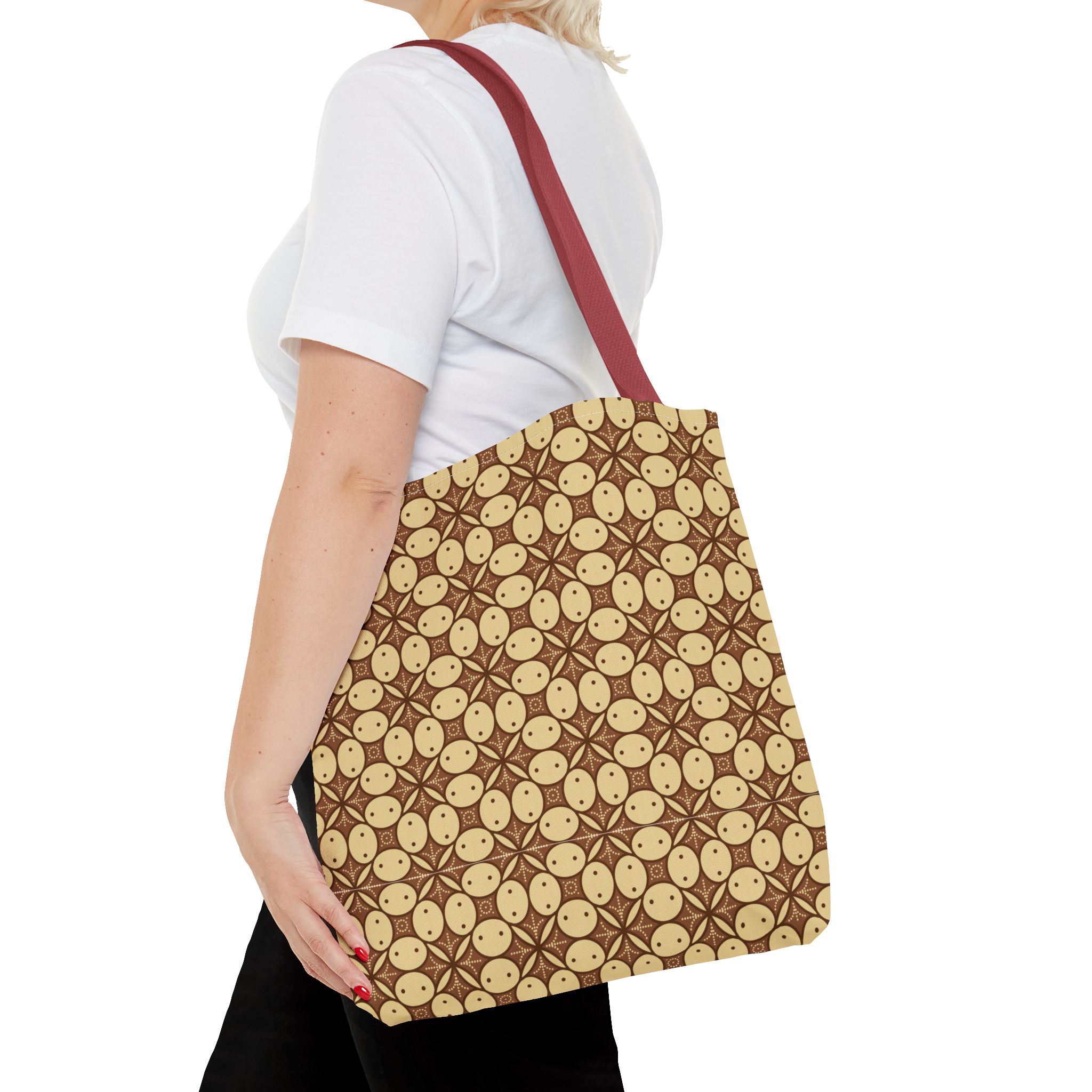 Retro Smiley Face Pattern Tote Bag - Image 24