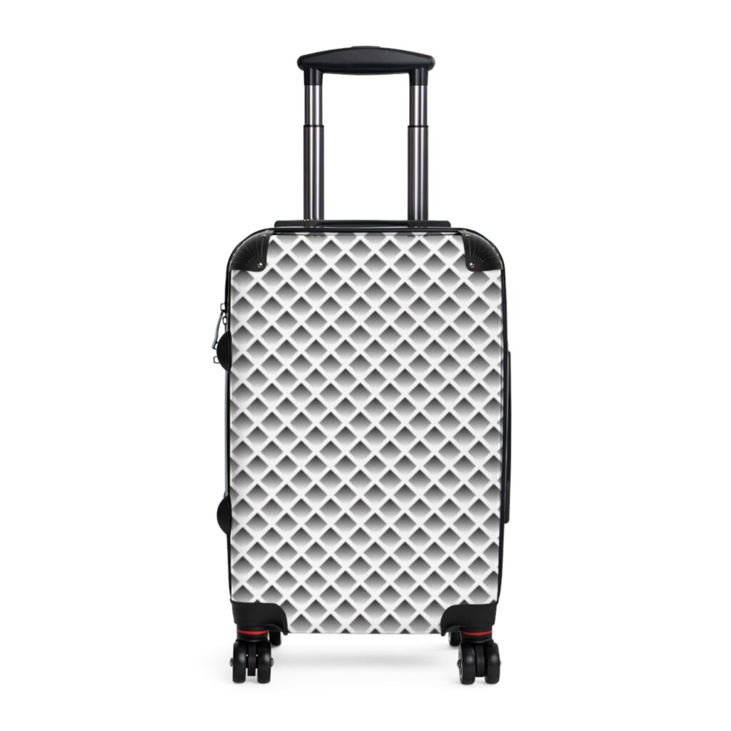 Diamond Pattern Rolling Suitcase