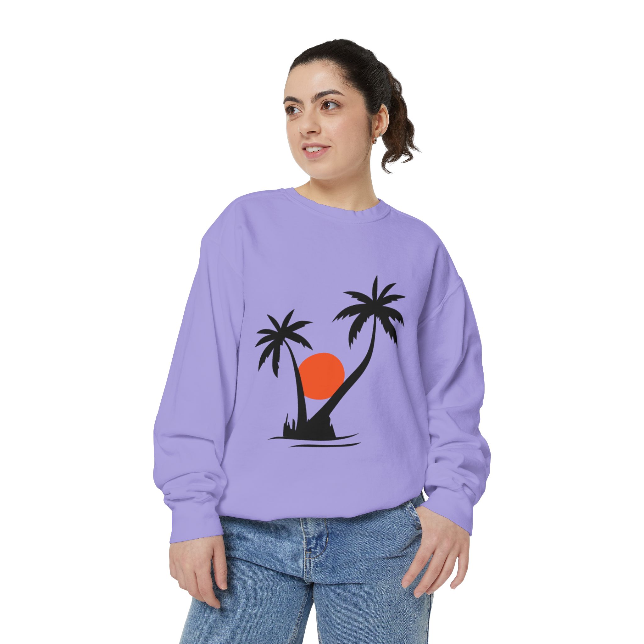 Tropical Palm Tree Sunset Sweatshirt - Image 80