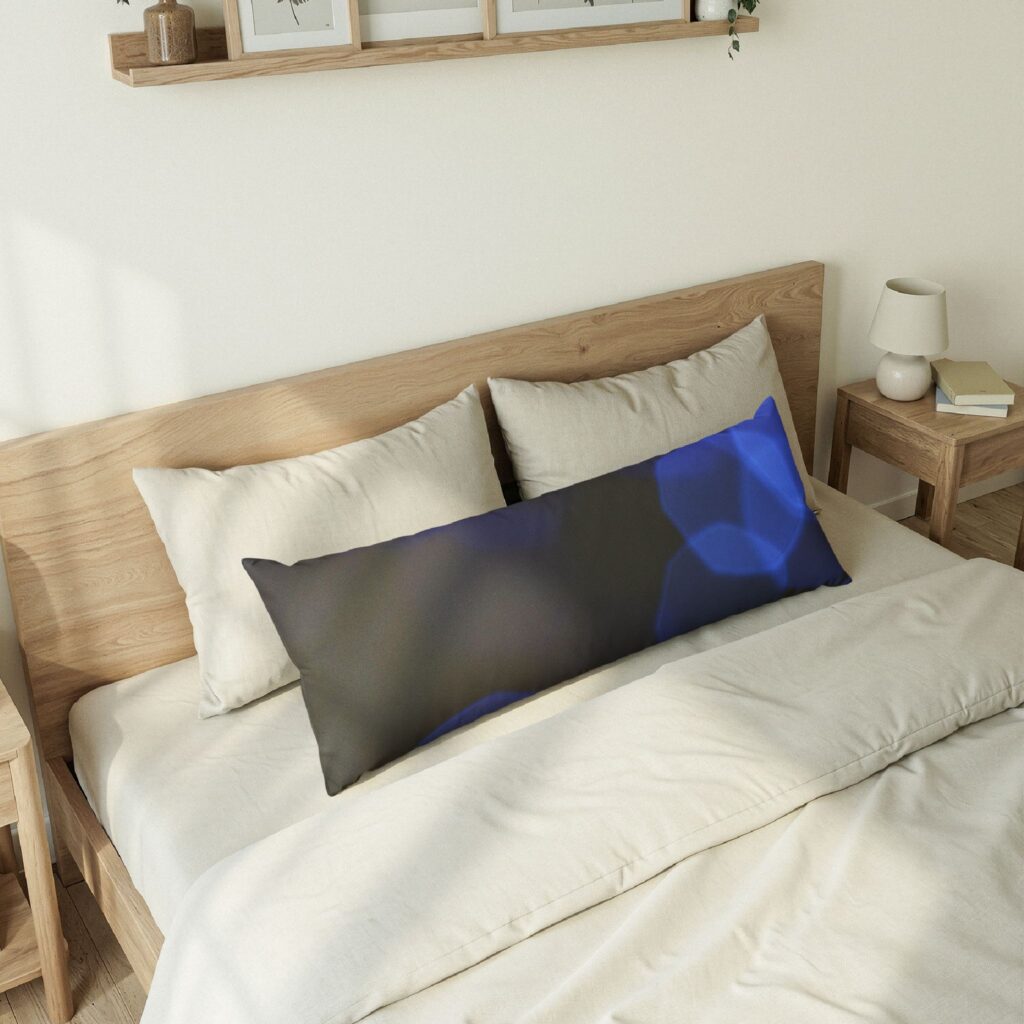 Blue Abstract Geometric Body Pillow