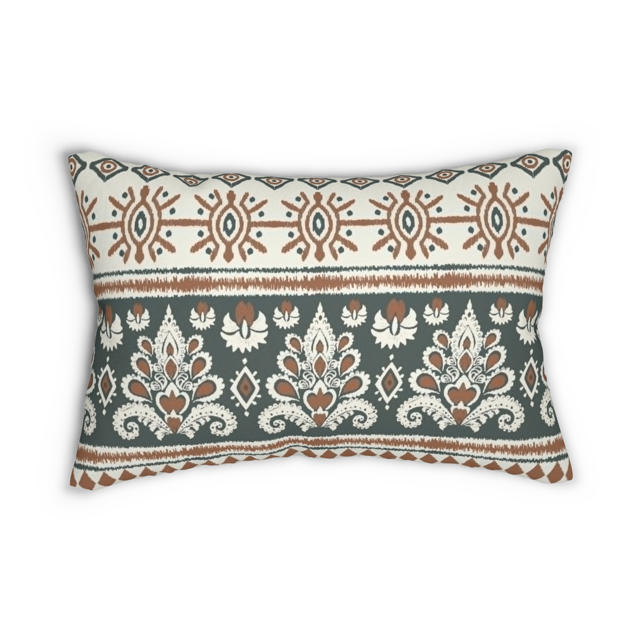 Boho Tribal Pattern Lumbar Pillow - Image 2