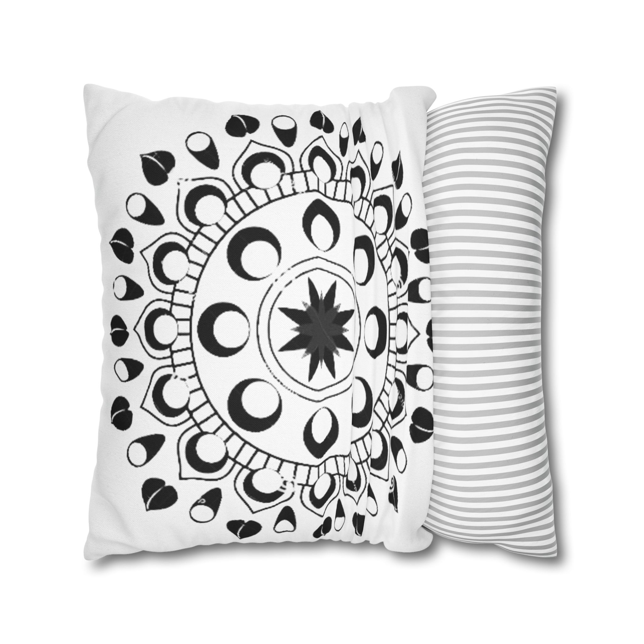 Celestial Moon Phases Mandala Square Pillowcase - Image 24