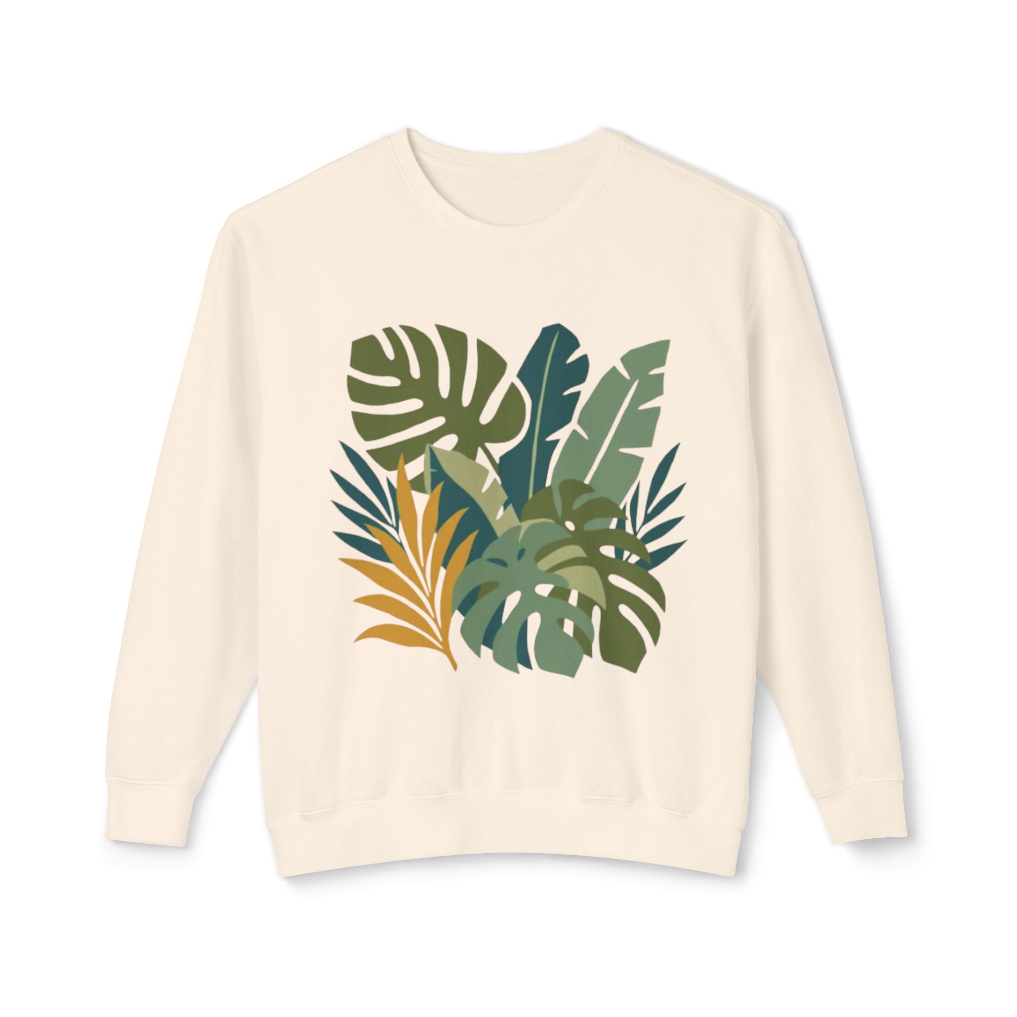 Tropical Leaf Botanical Print Sweatshirt - Image 9