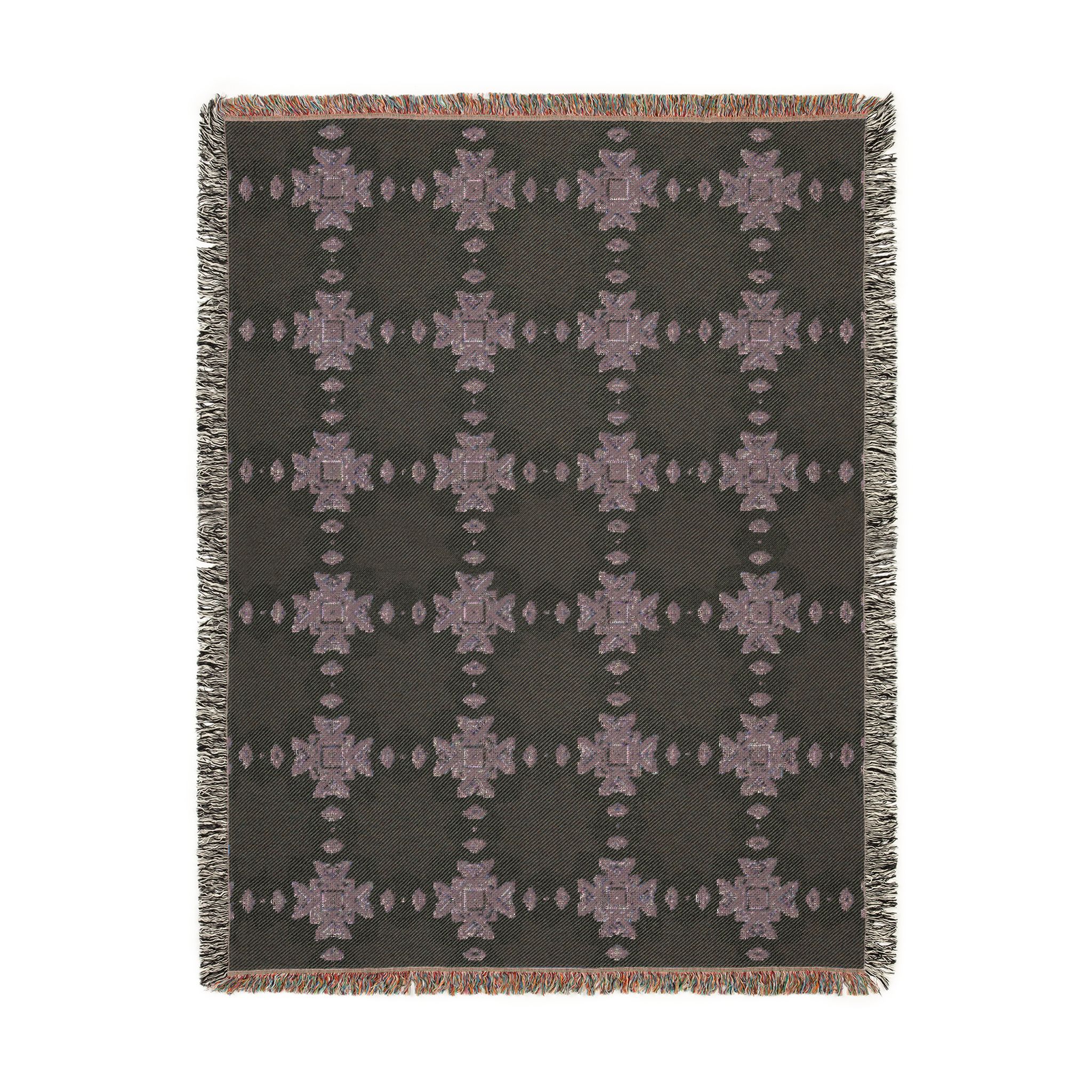 Mustard & Sage Geometric Woven Blanket - Image 14