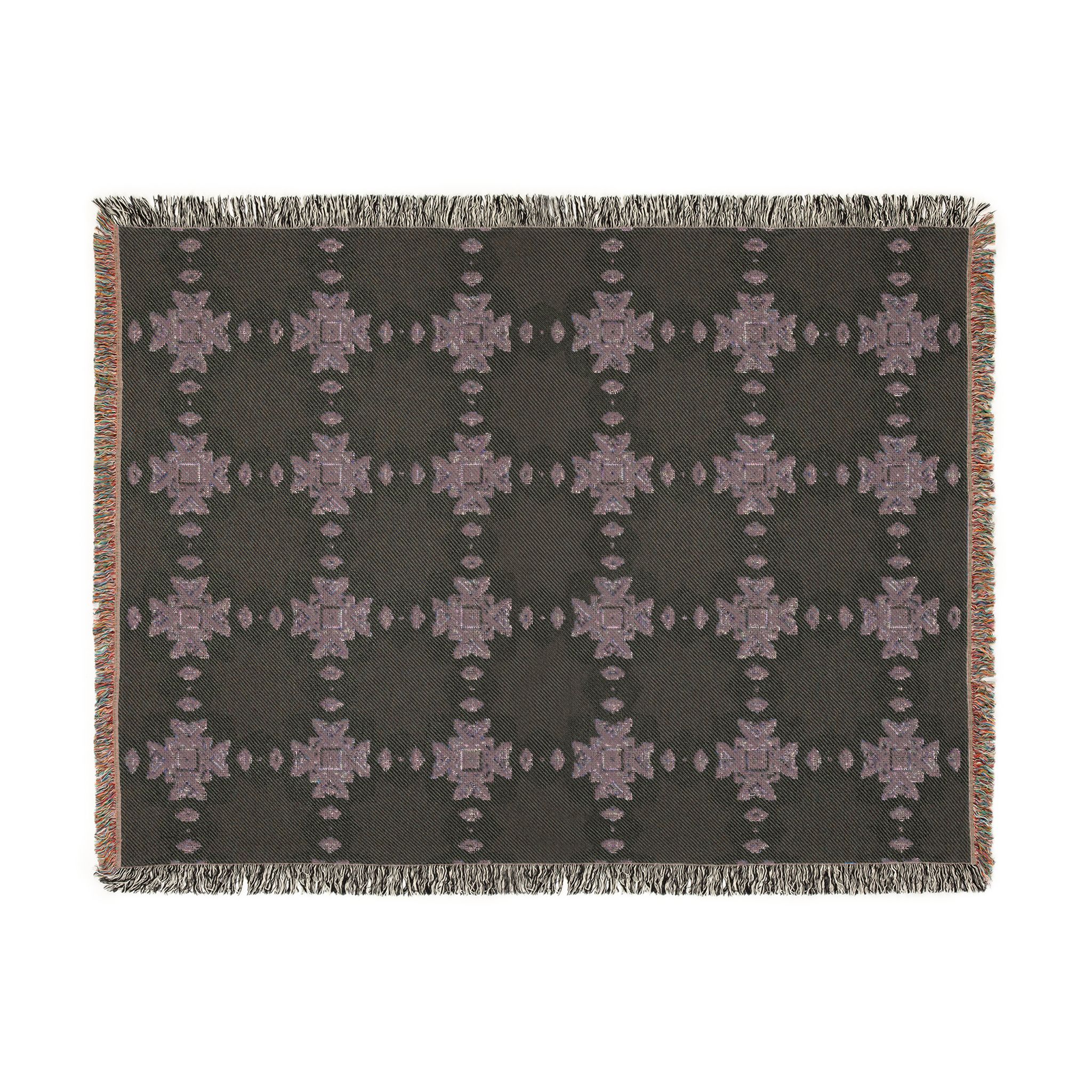 Mustard & Sage Geometric Woven Blanket - Image 13