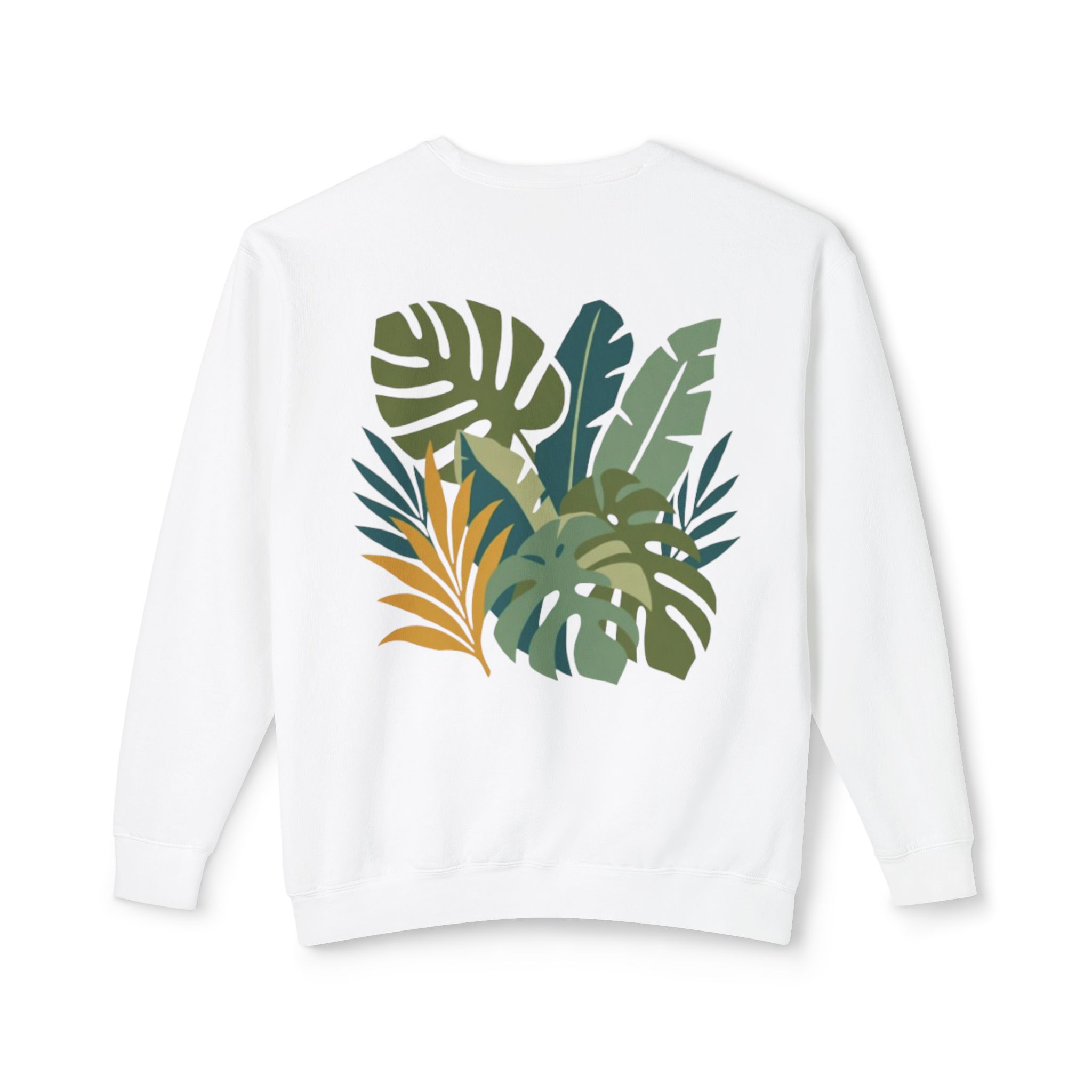 Tropical Leaf Botanical Print Sweatshirt - Image 6