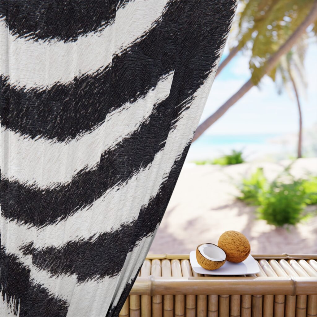 Zebra Print Window Curtain