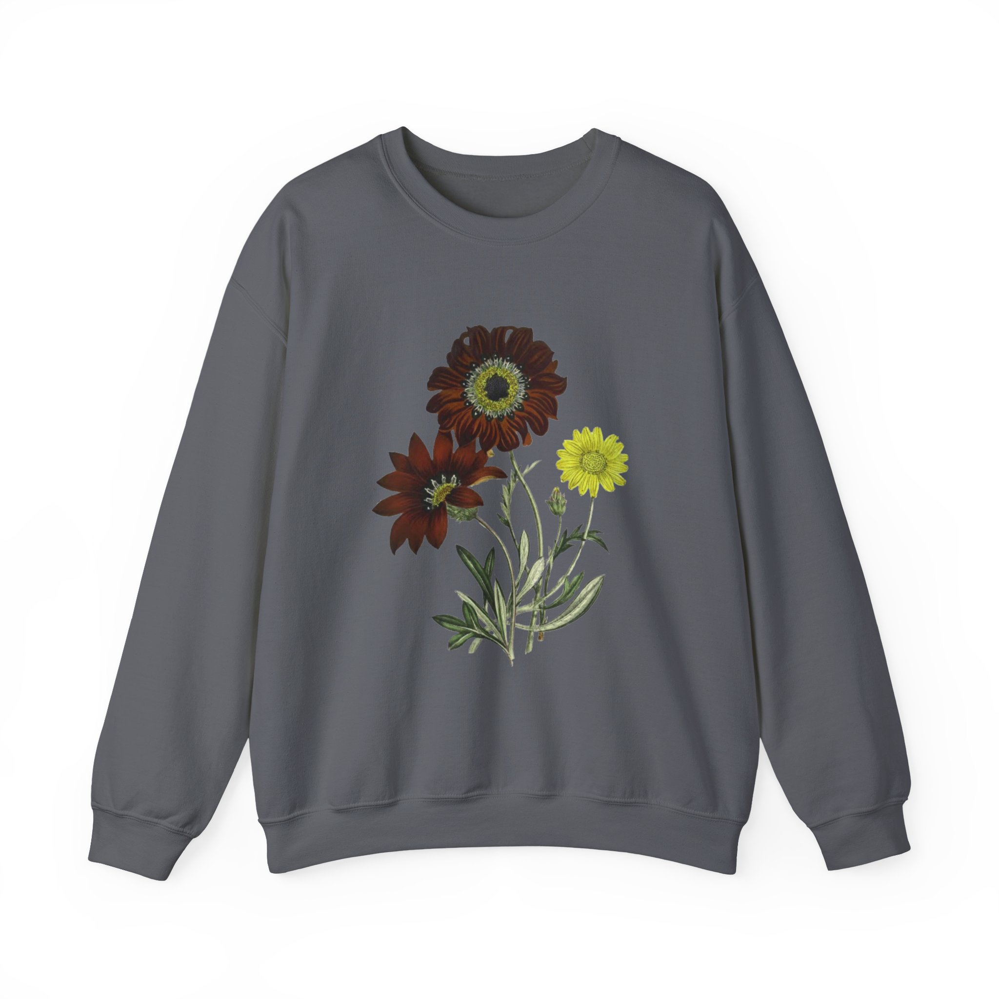 Watercolor Poppy Flowers Crewneck Sweatshirt | Floral Minimalist Art - Image 46