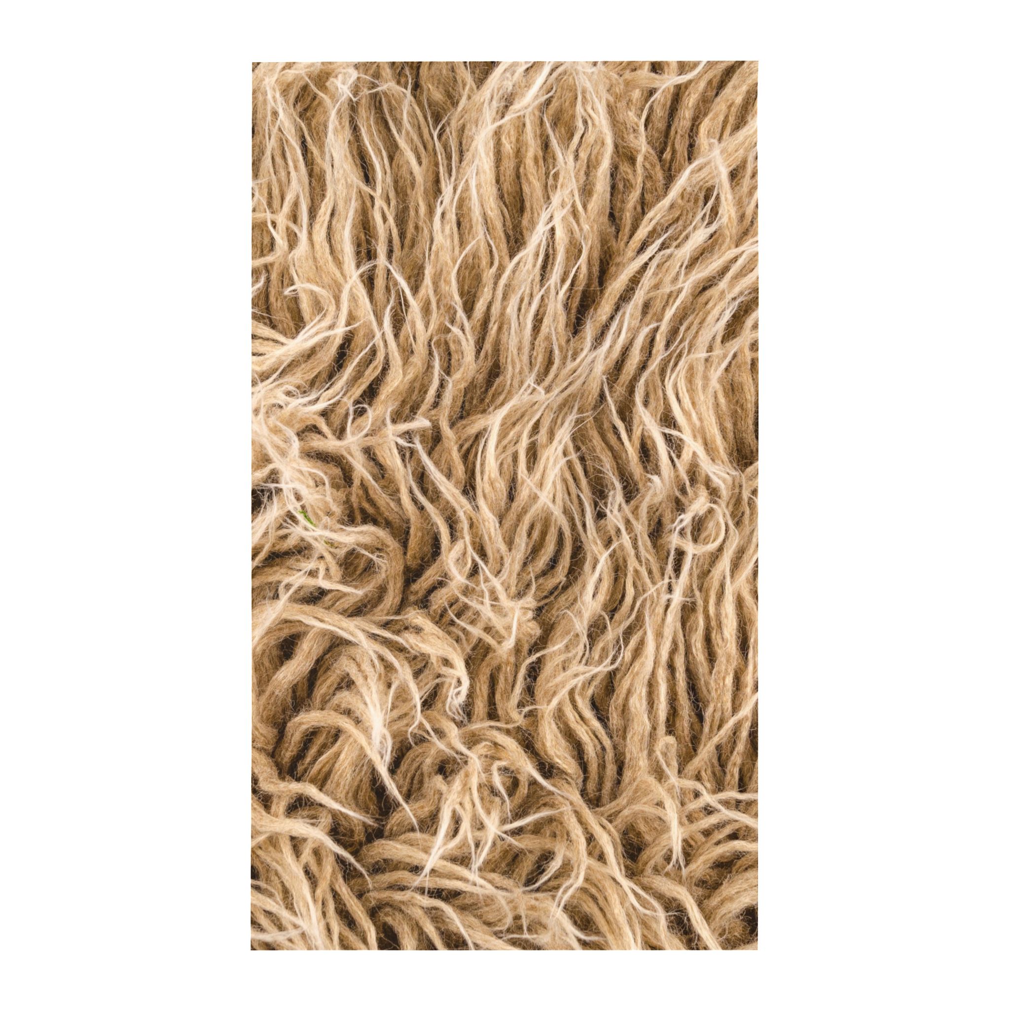 Twin Flat Sheet — Cozy Beige Faux Fur Texture Bedding - Image 2