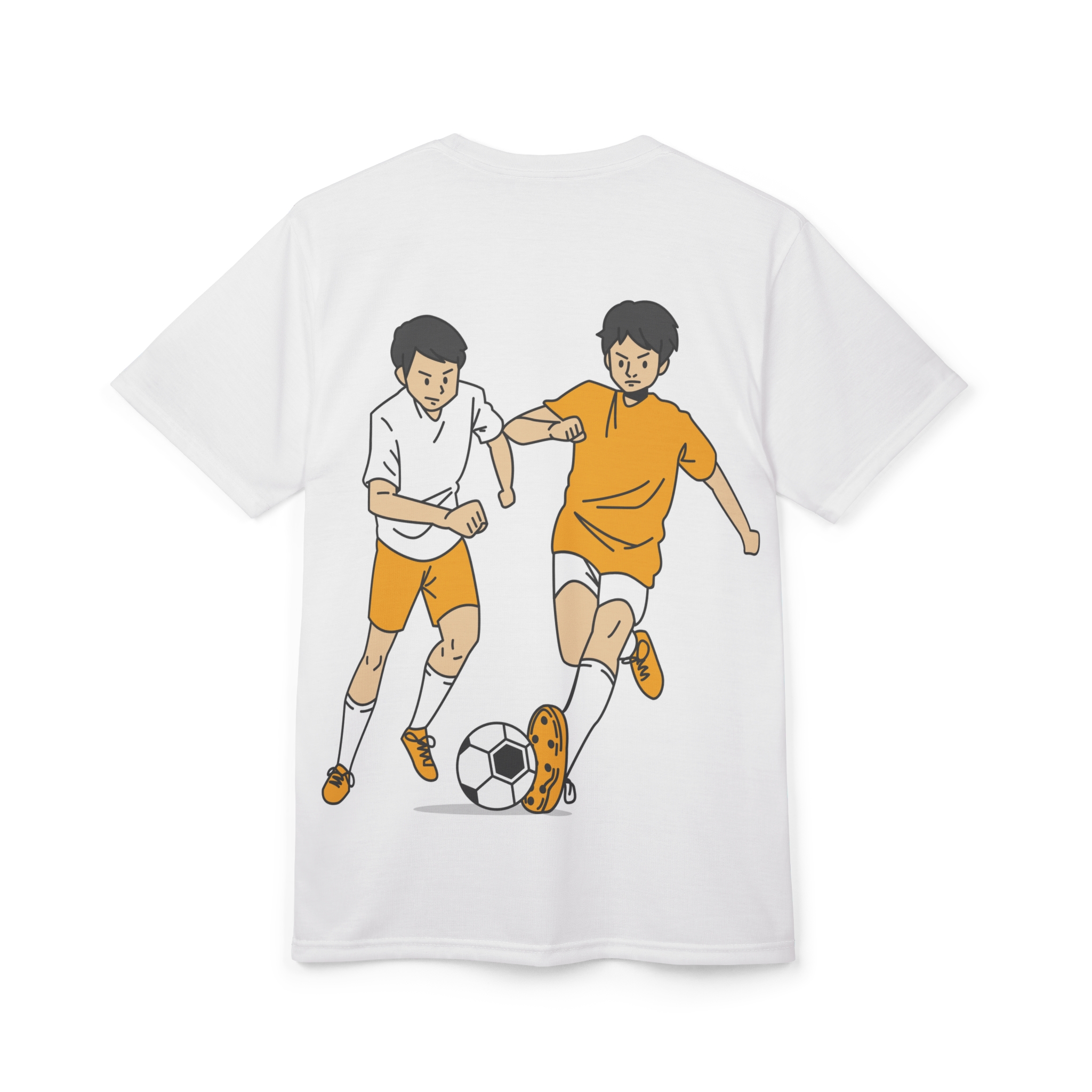 Soccer Players Illustration Tee | Two Men Playing Football, Sports Graphic - Image 4
