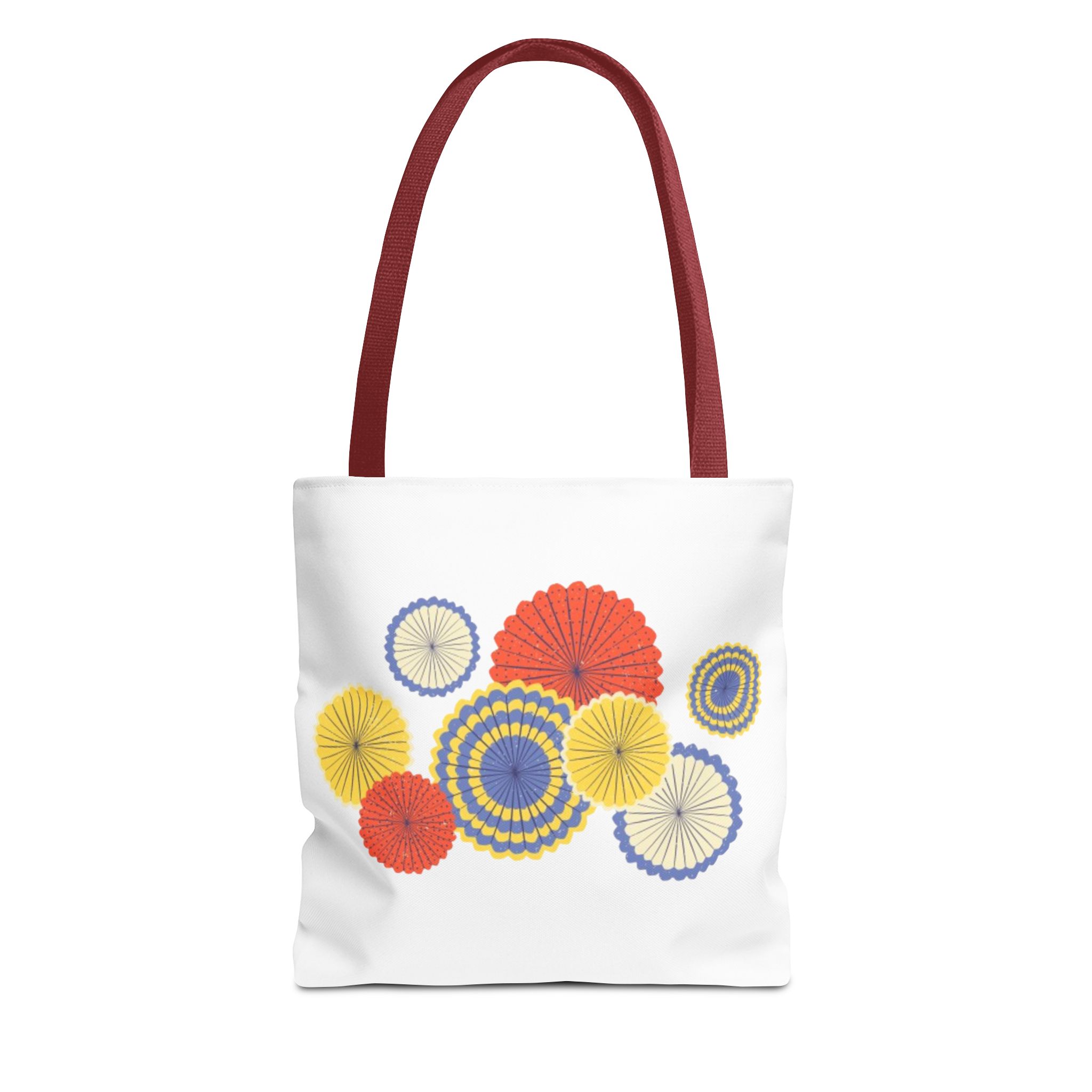 Floral Paper Fans Tote Bag — Colorful Retro Sunburst Design - Image 17