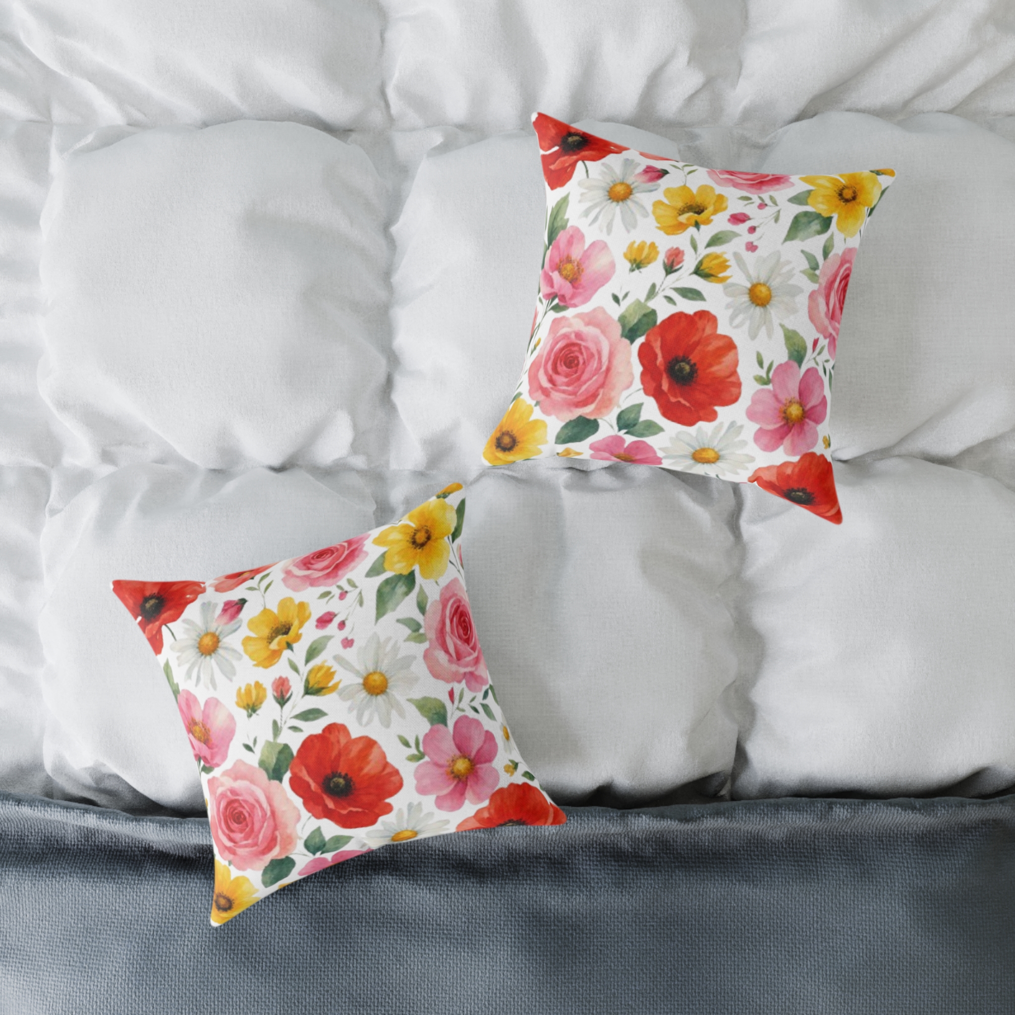 Floral Garden Square Pillow - Image 8