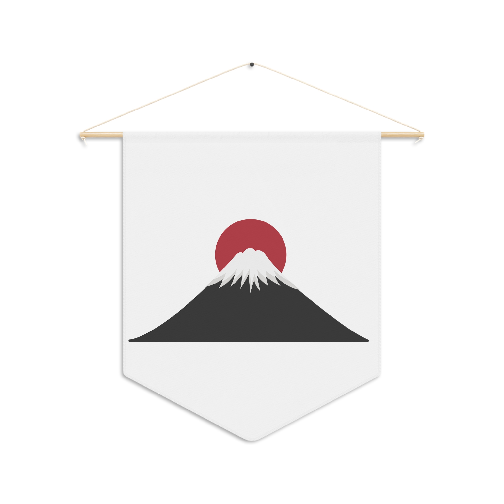Mount Fuji Sunrise Pennant — Minimal Japanese Mountain Wall Banner - Image 2