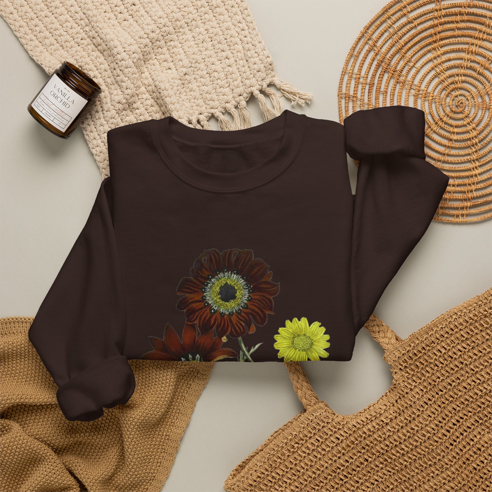 Watercolor Poppy Flowers Crewneck Sweatshirt | Floral Minimalist Art - Image 34
