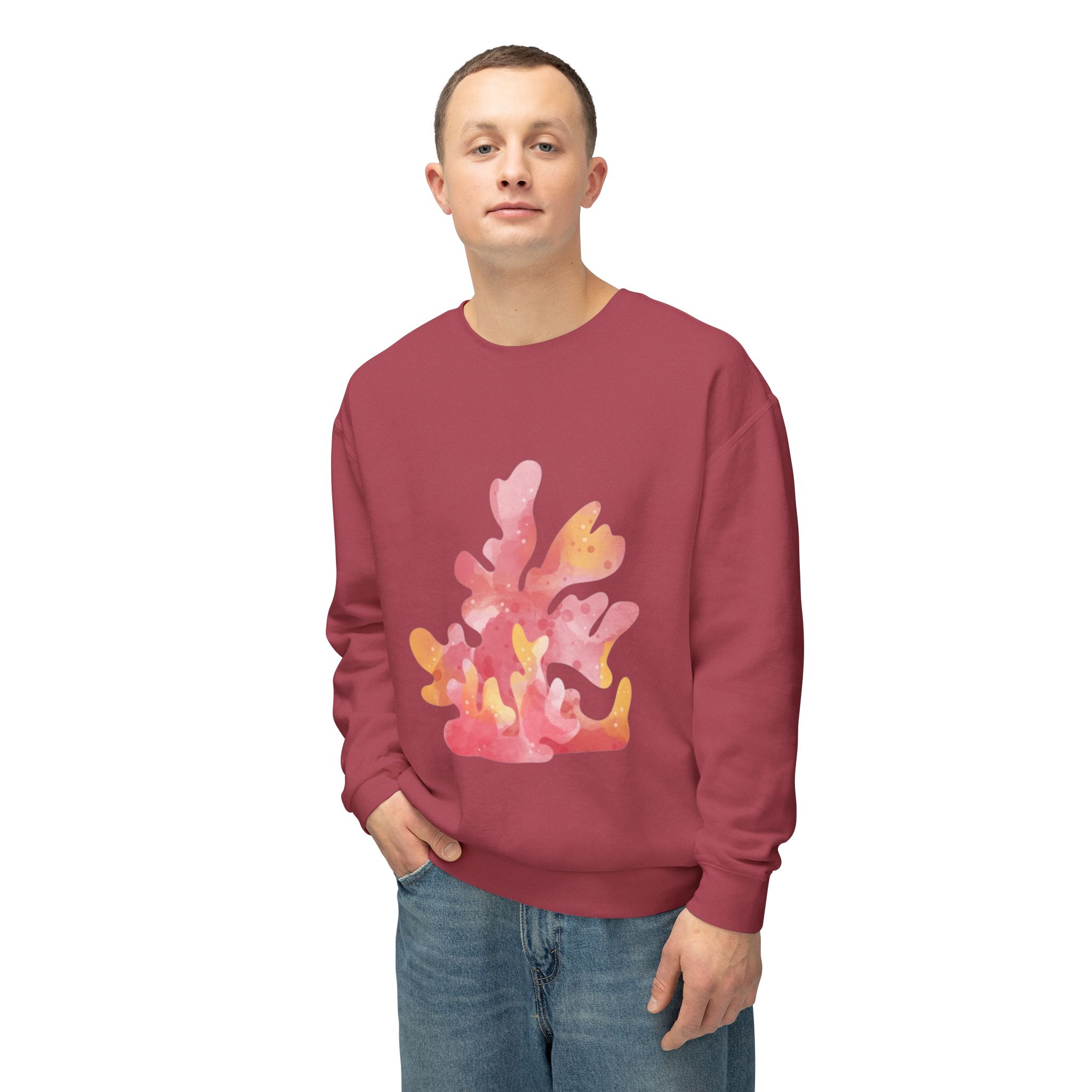 Colorful Abstract Floral Art Sweatshirt - Image 70