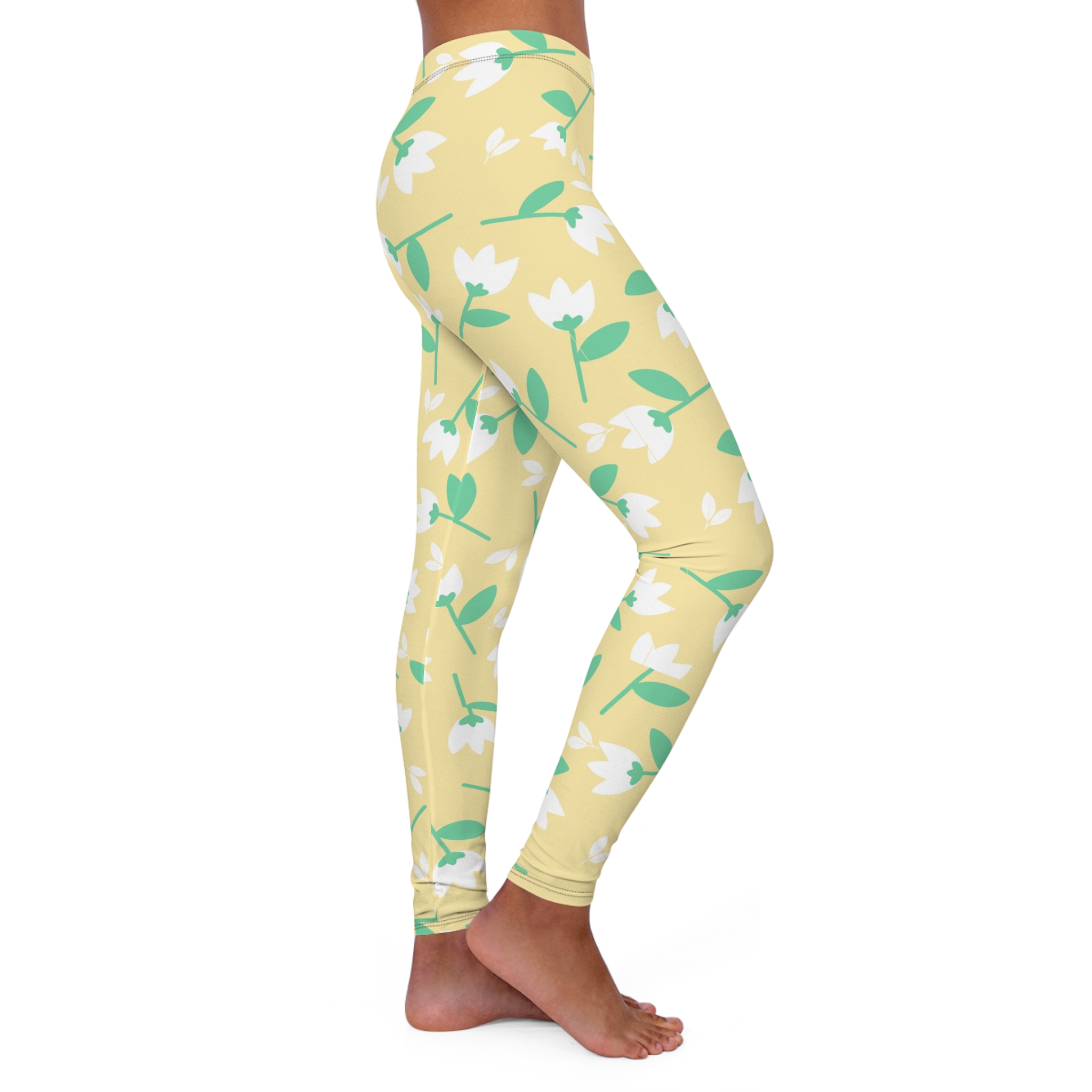 Floral Pattern Leggings – Spring Botanical Activewear - Image 4