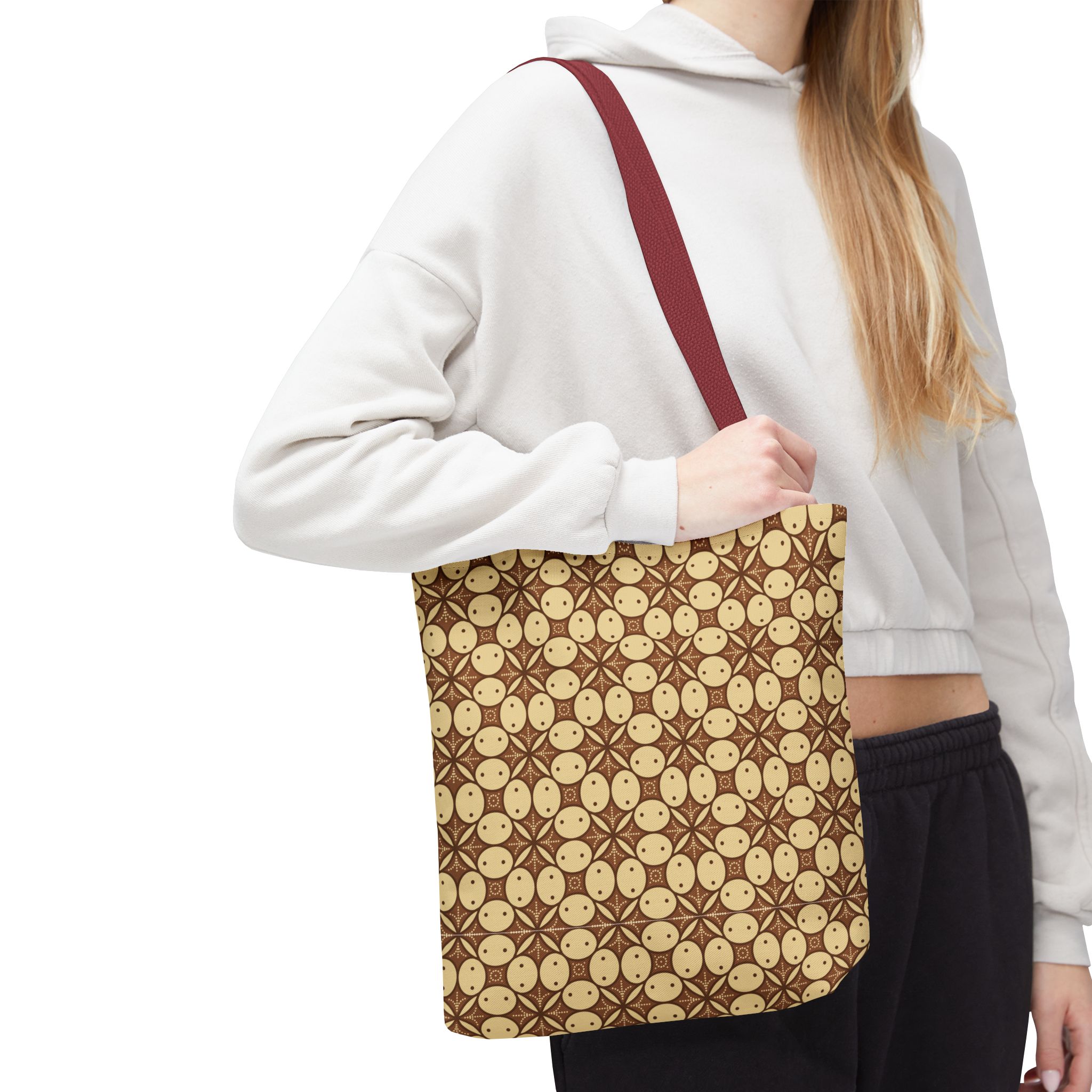 Retro Smiley Face Pattern Tote Bag - Image 20