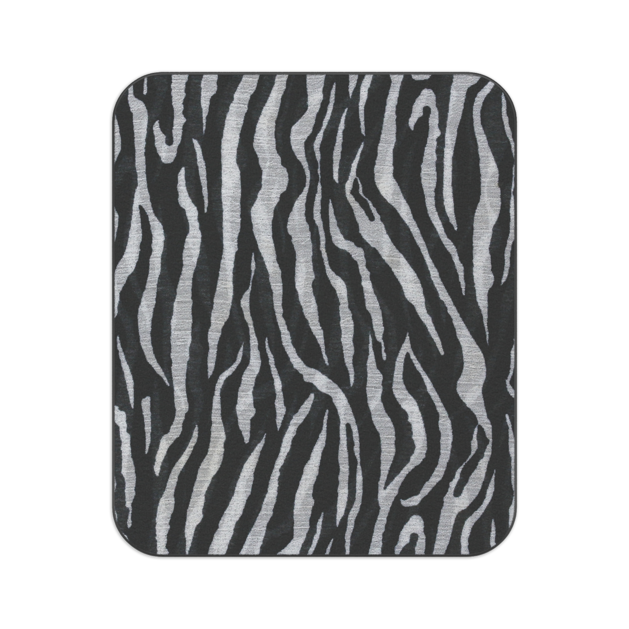 Zebra Stripe Picnic Blanket — Black & White Outdoor Blanket - Image 2