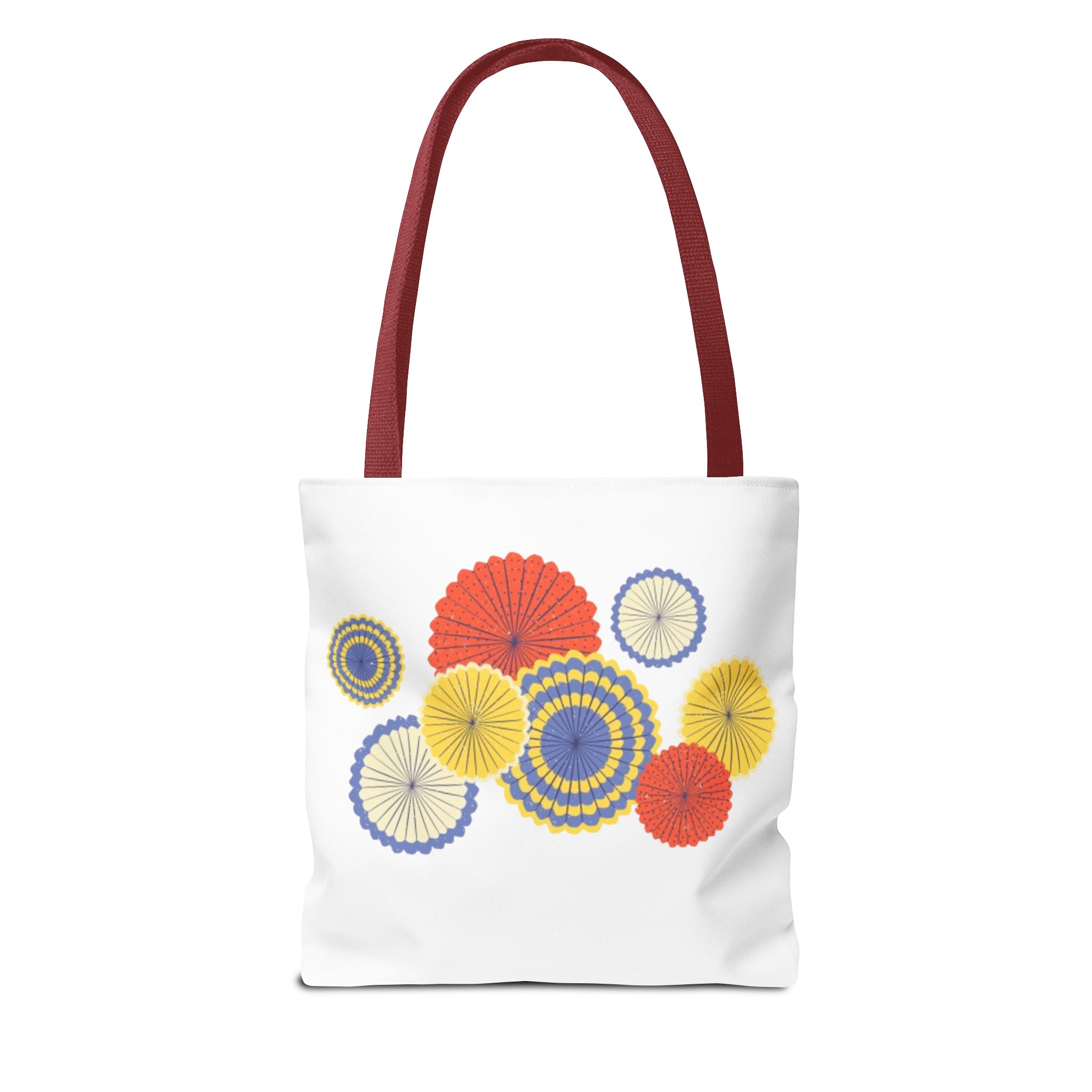 Floral Paper Fans Tote Bag — Colorful Retro Sunburst Design - Image 18