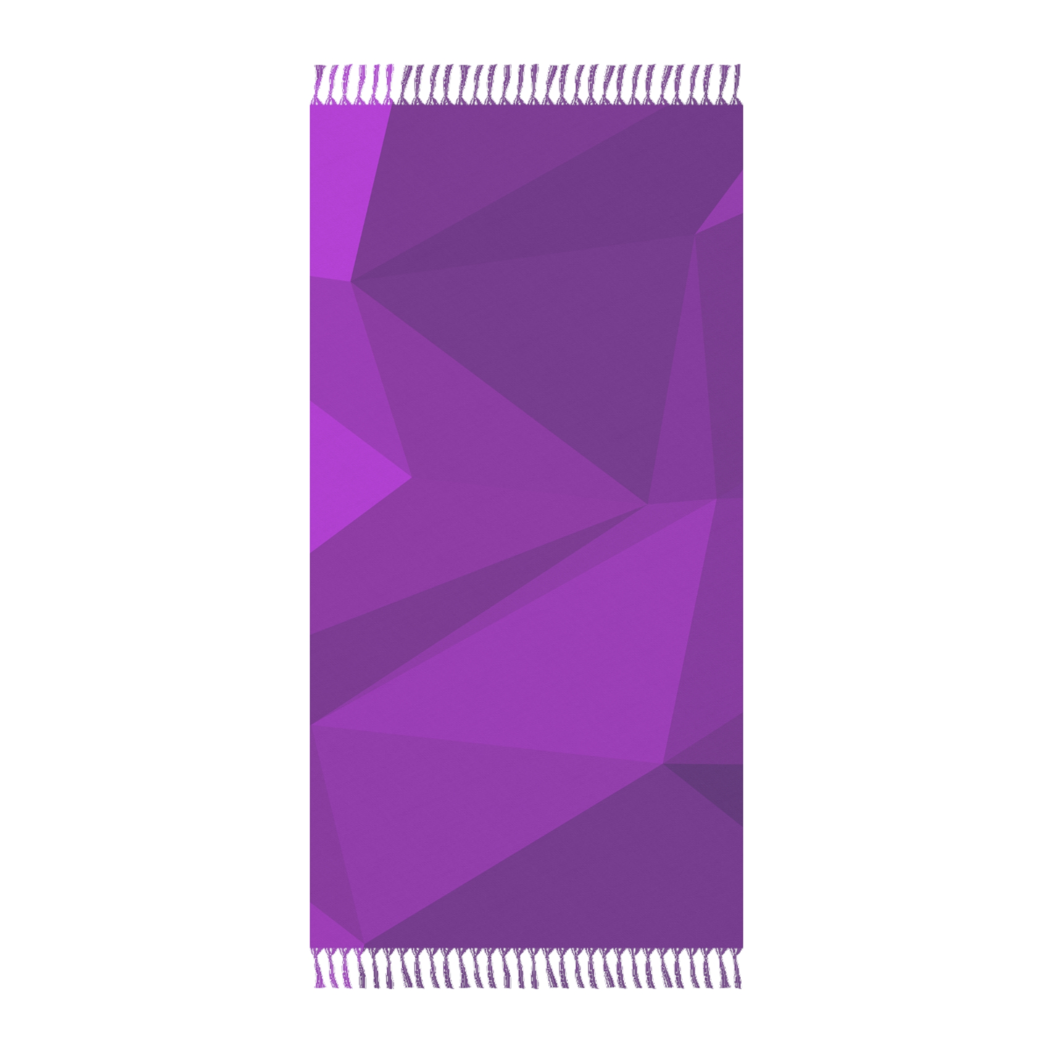 Boho Fringe Beach Towel — Purple Geometric Turkish Towel - Image 2