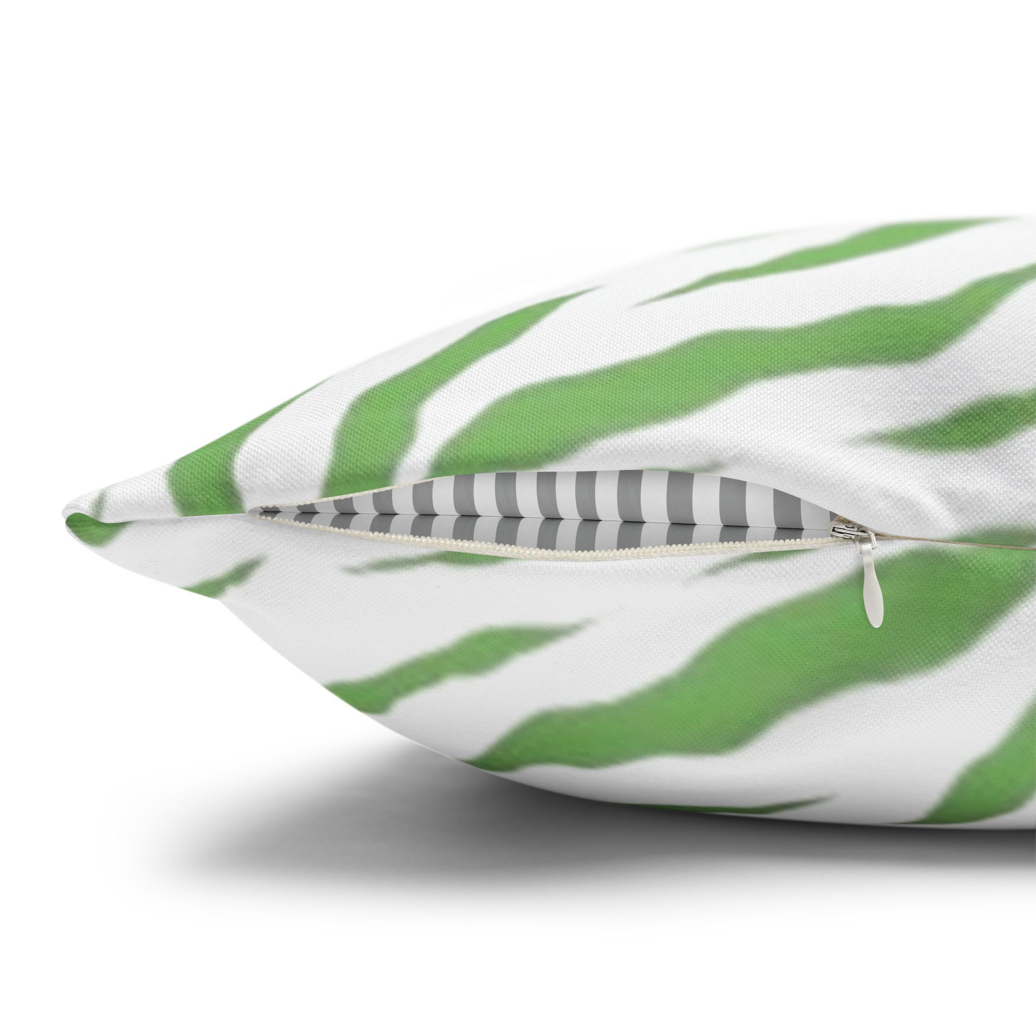 Green Zebra Print Square Pillowcase - Image 15