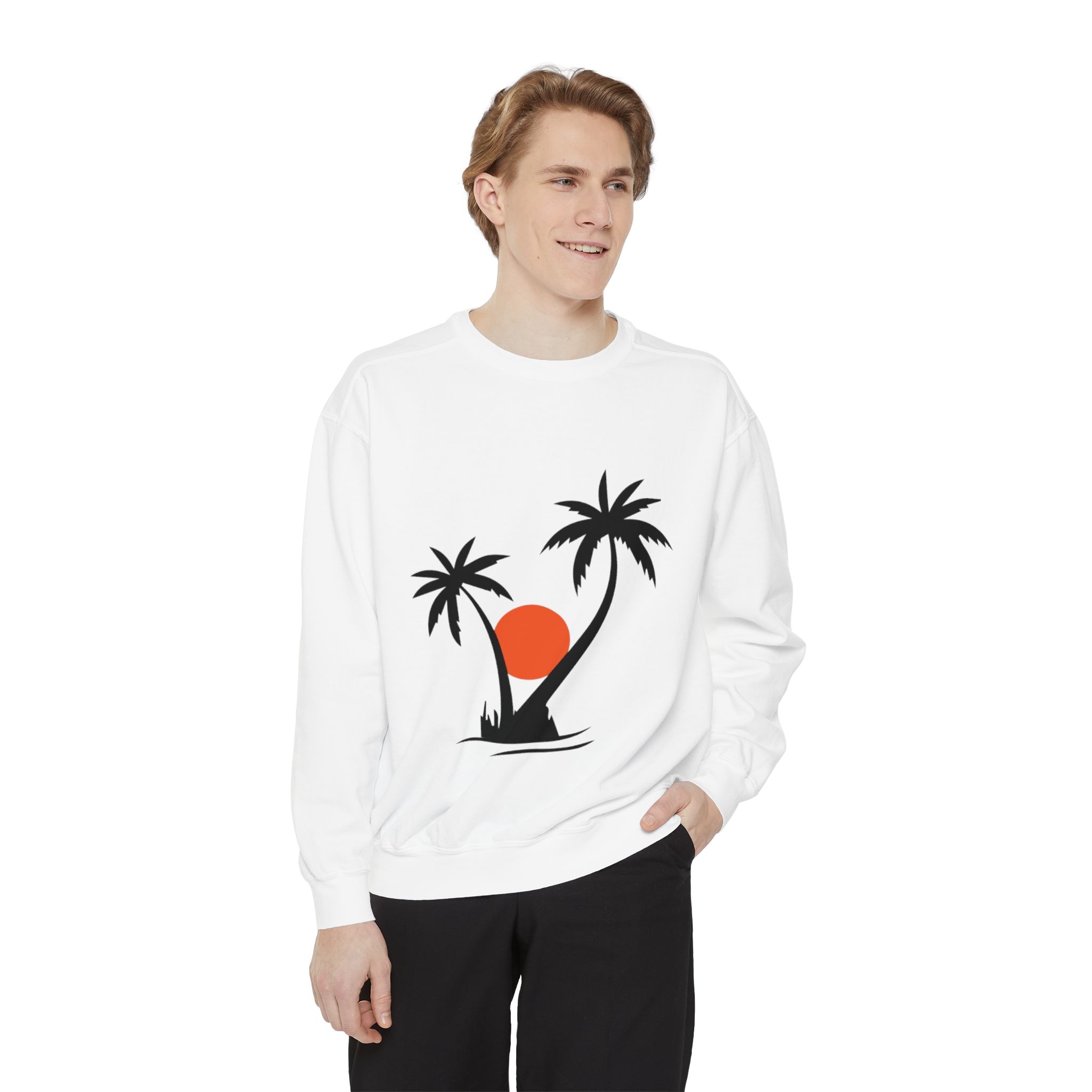 Tropical Palm Tree Sunset Sweatshirt - Image 8