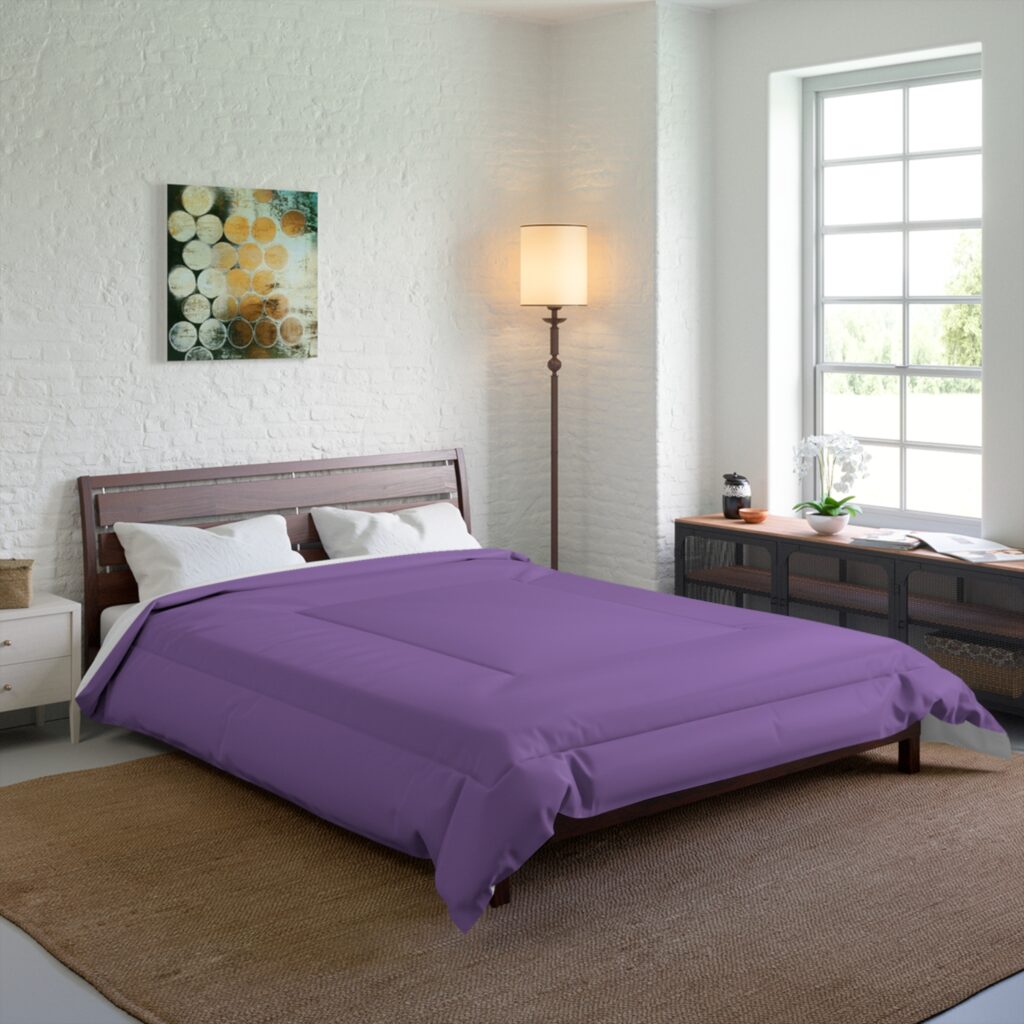 Solid Purple Comforter for Bedroom Decor