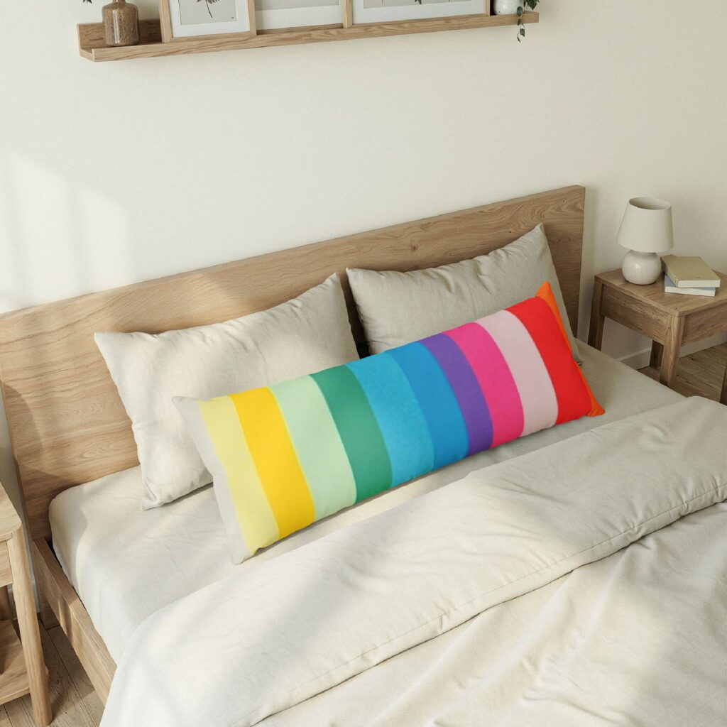 Rainbow Pride Striped Body Pillow