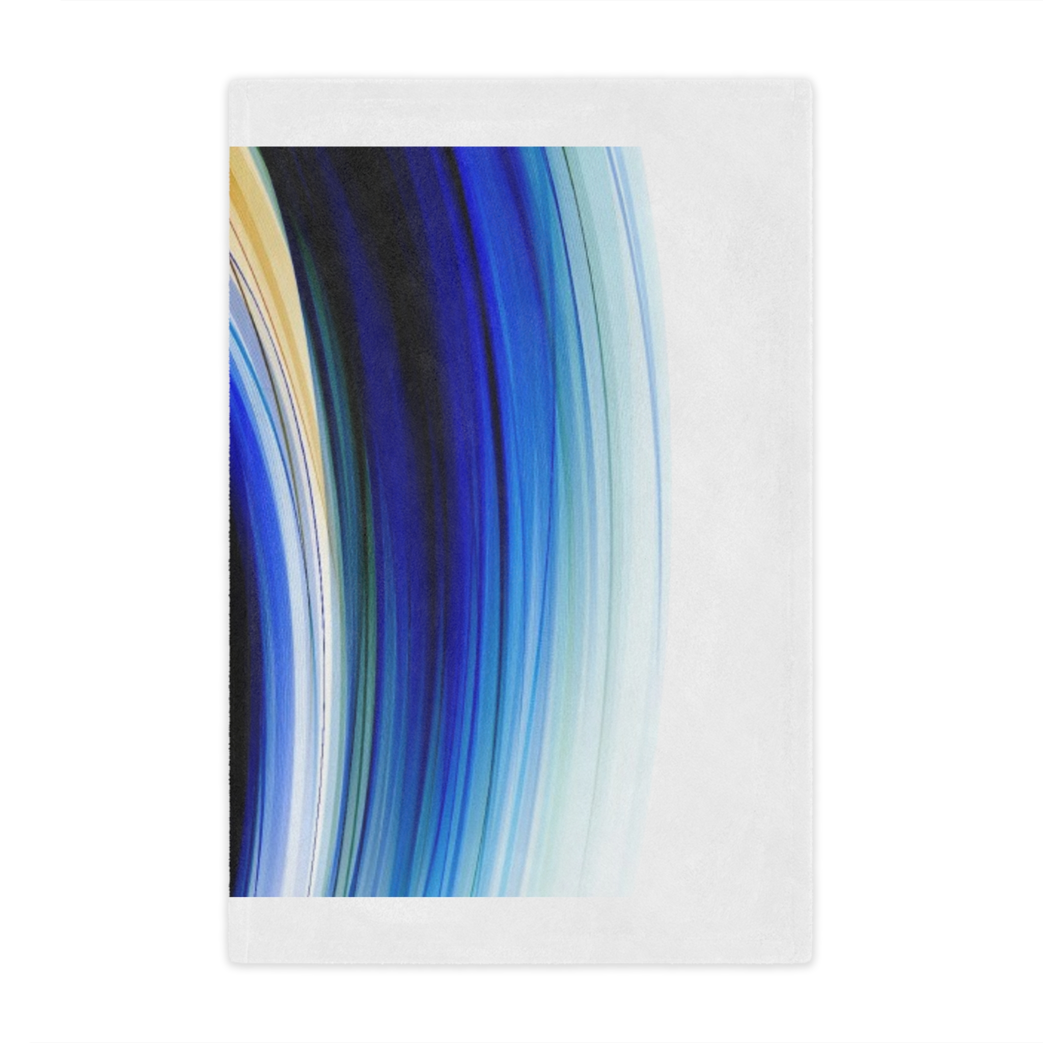 Abstract Blue Waves Minky Blanket - Image 9