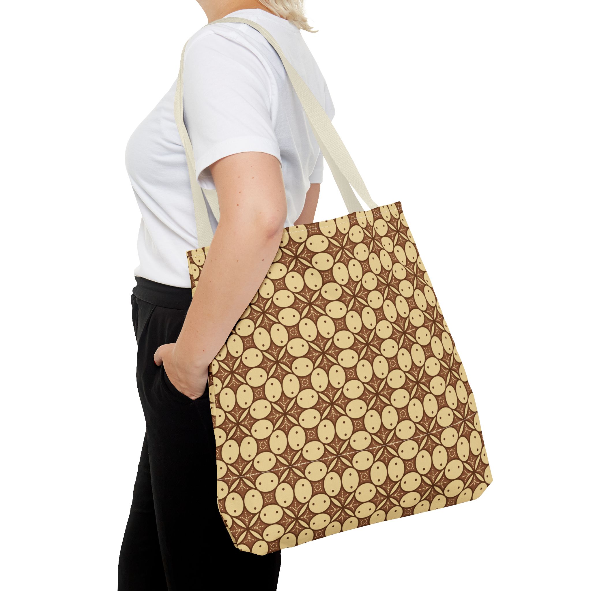 Retro Smiley Face Pattern Tote Bag - Image 59
