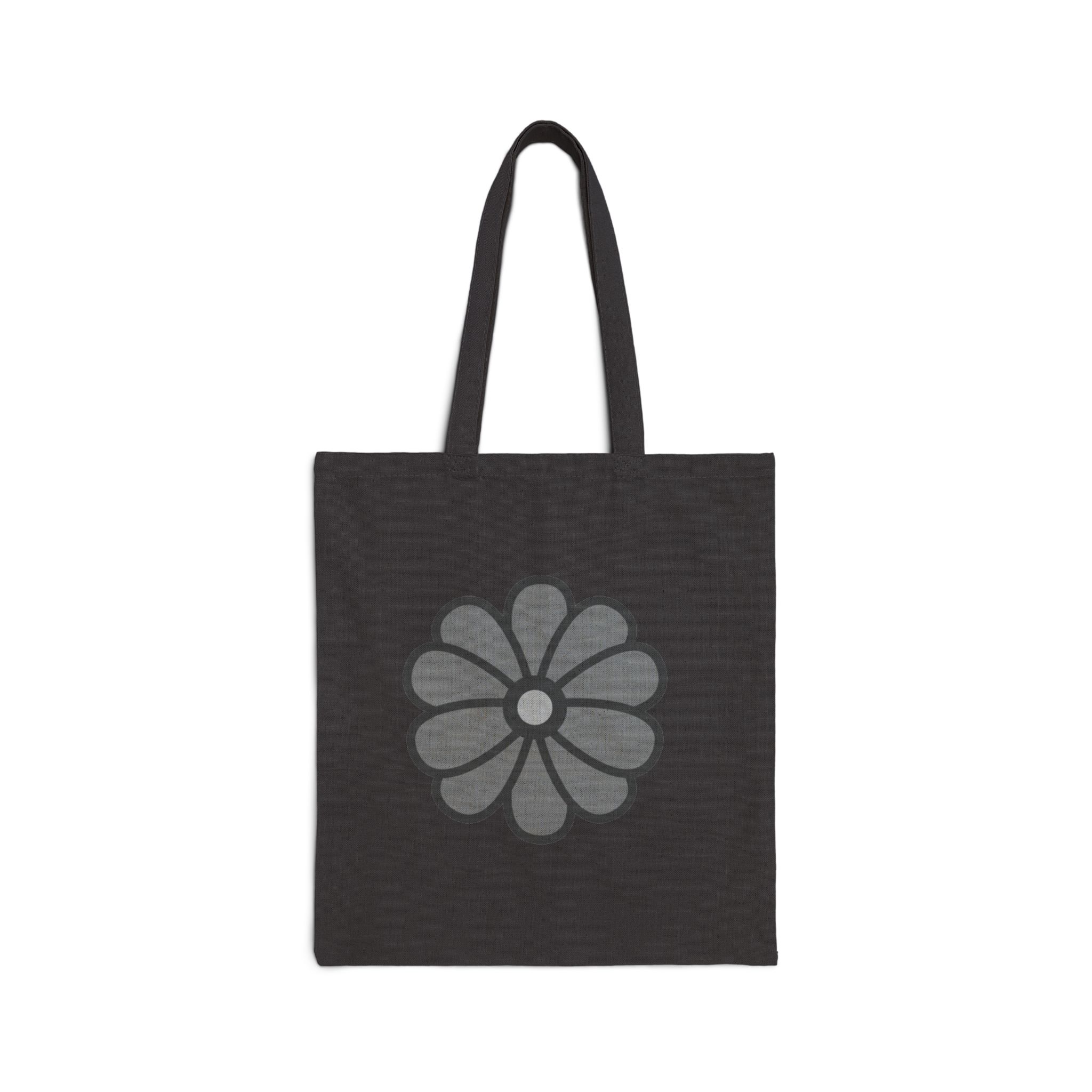 Floral Daisy Cotton Canvas Tote Bag - Image 3