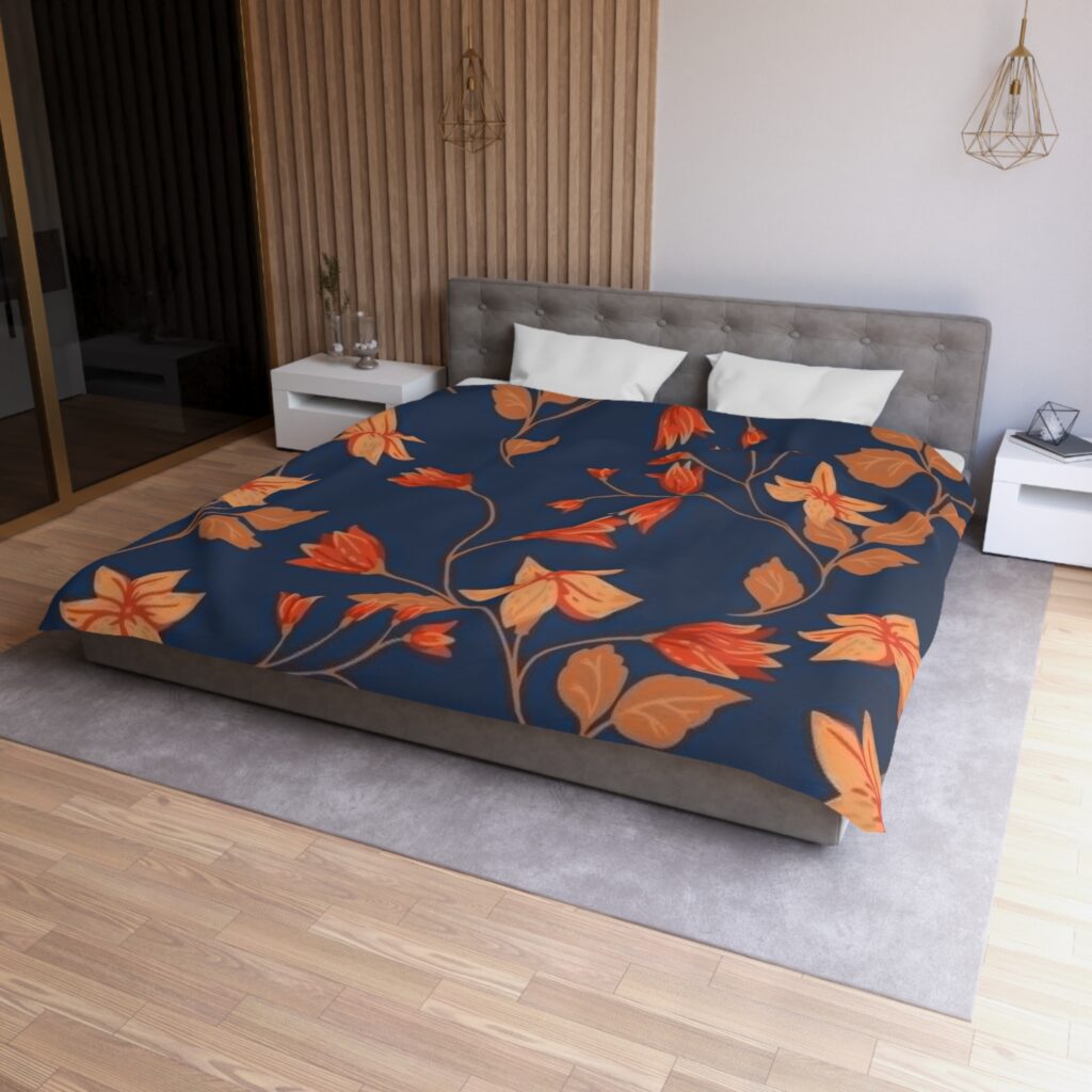 Autumn Floral Microfiber Duvet Cover