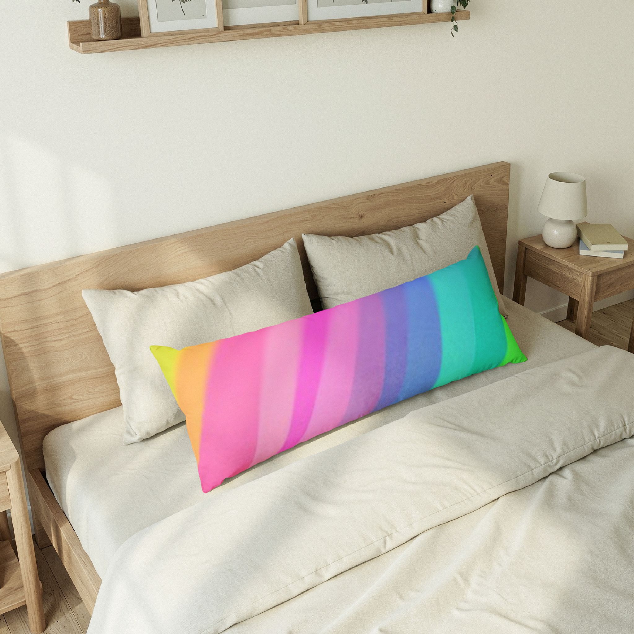 Pastel Rainbow Gradient Body Pillow
