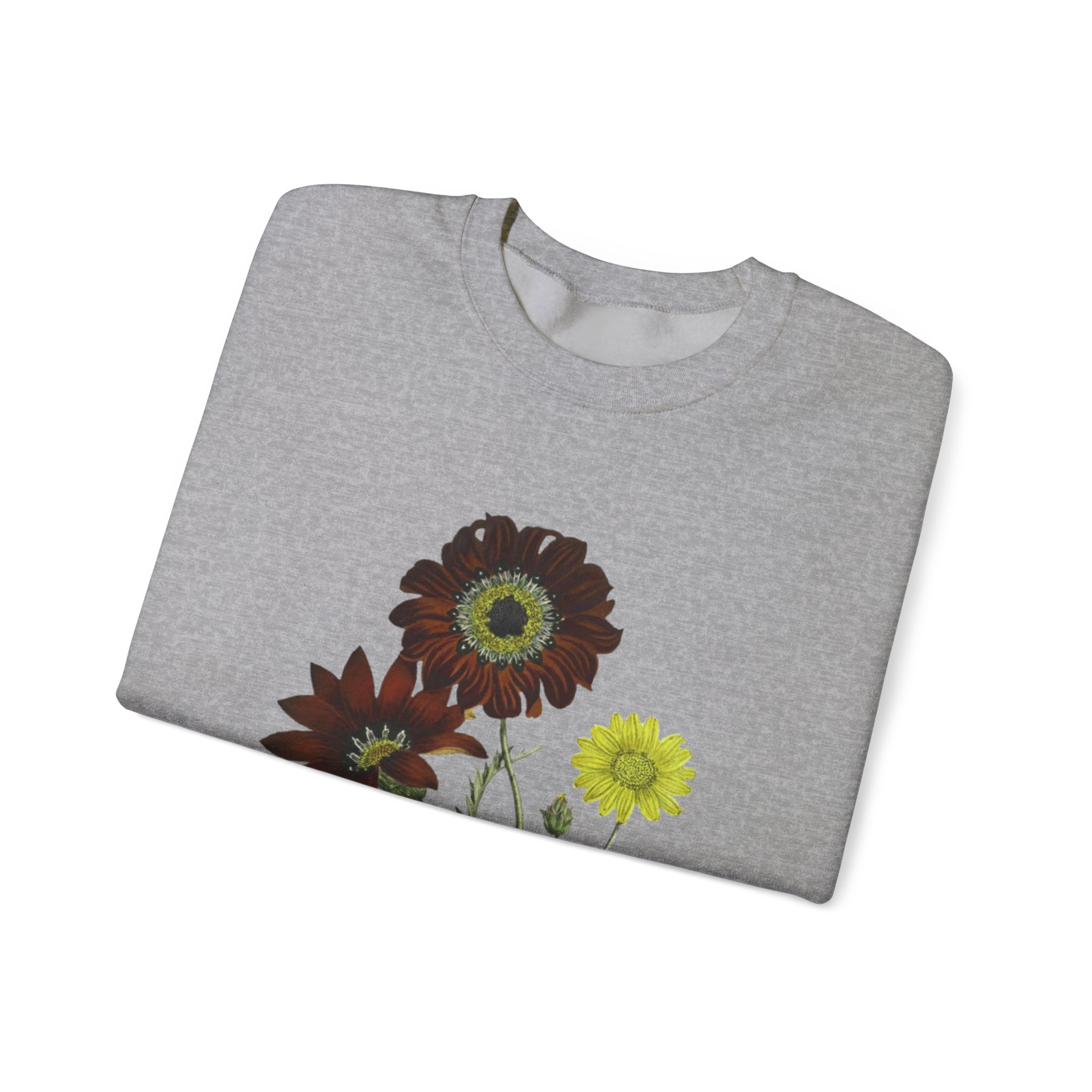 Watercolor Poppy Flowers Crewneck Sweatshirt | Floral Minimalist Art - Image 4