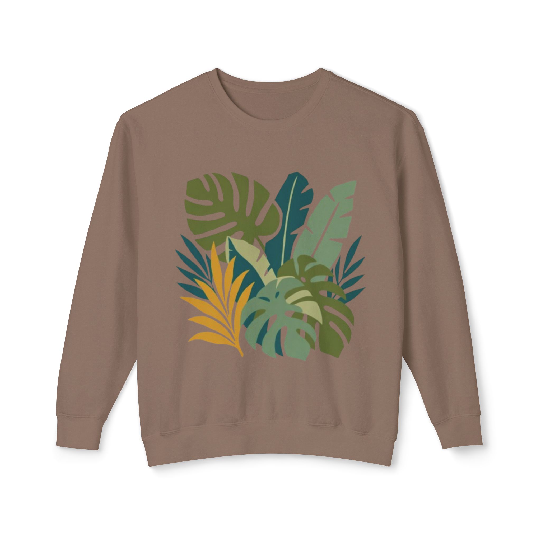 Tropical Leaf Botanical Print Sweatshirt - Image 17