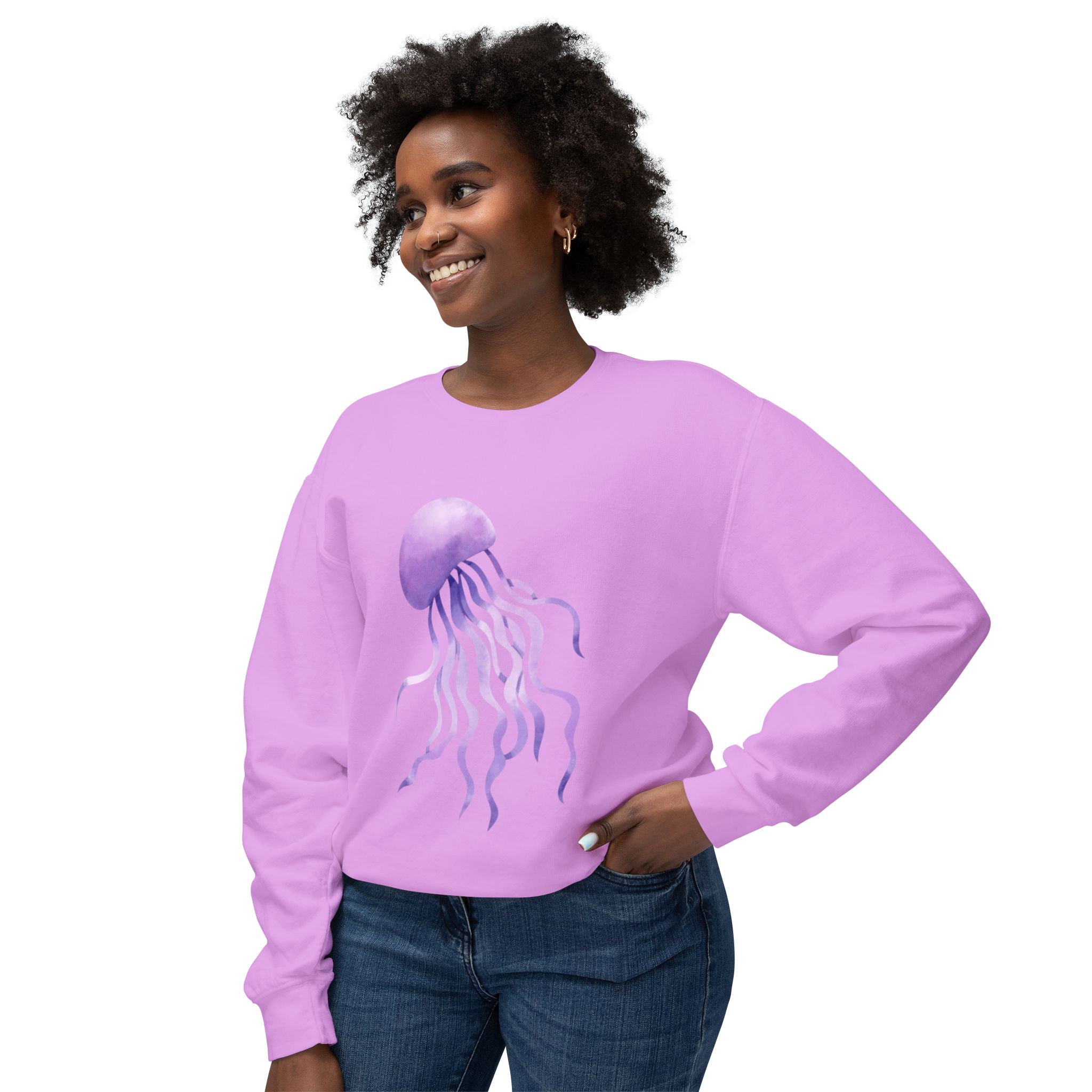 Purple Jellyfish Ocean-Inspired Sweatshirt - Image 51