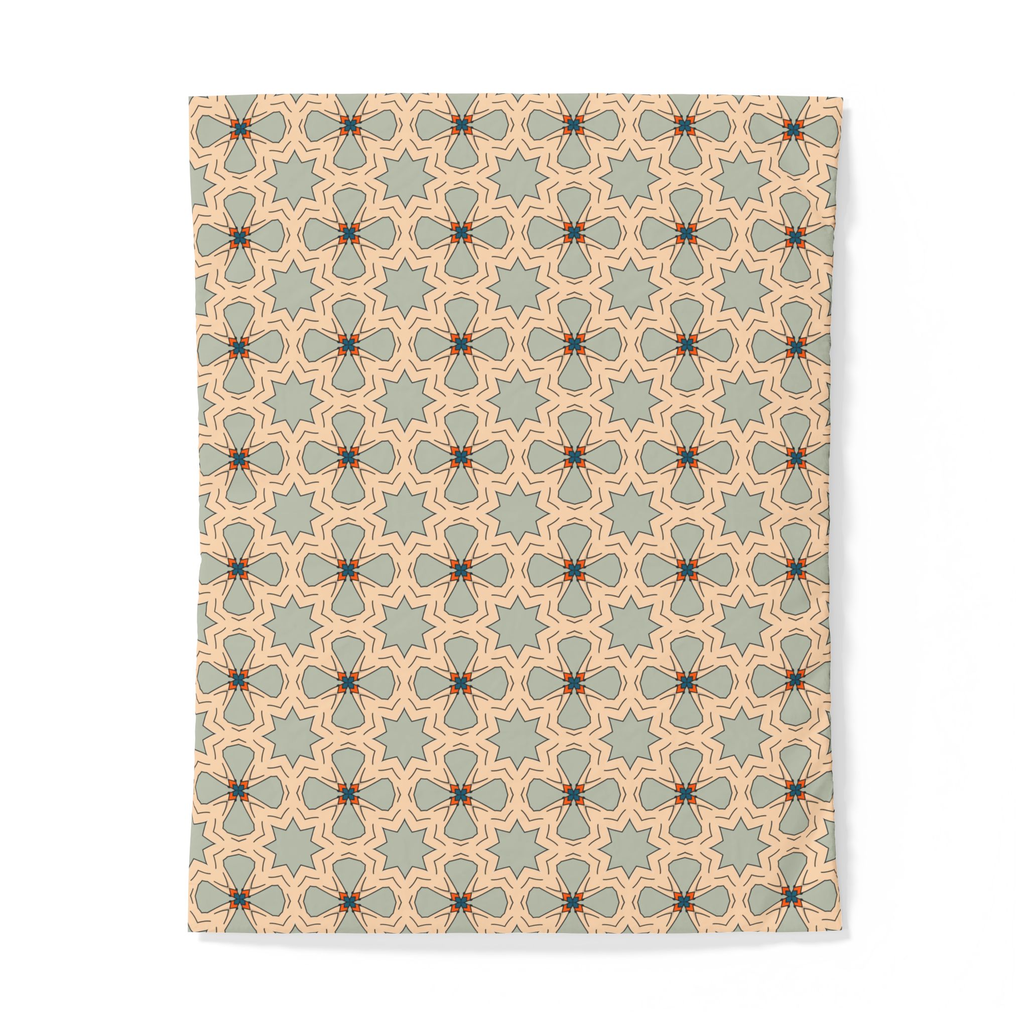 Geometric Boho Pattern Cotton Duvet Cover - Image 3
