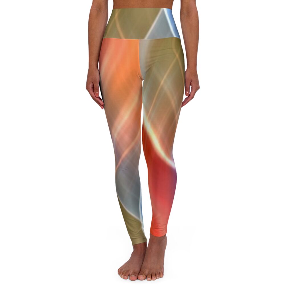 Abstract Geometric High-Waisted Yoga Leggings