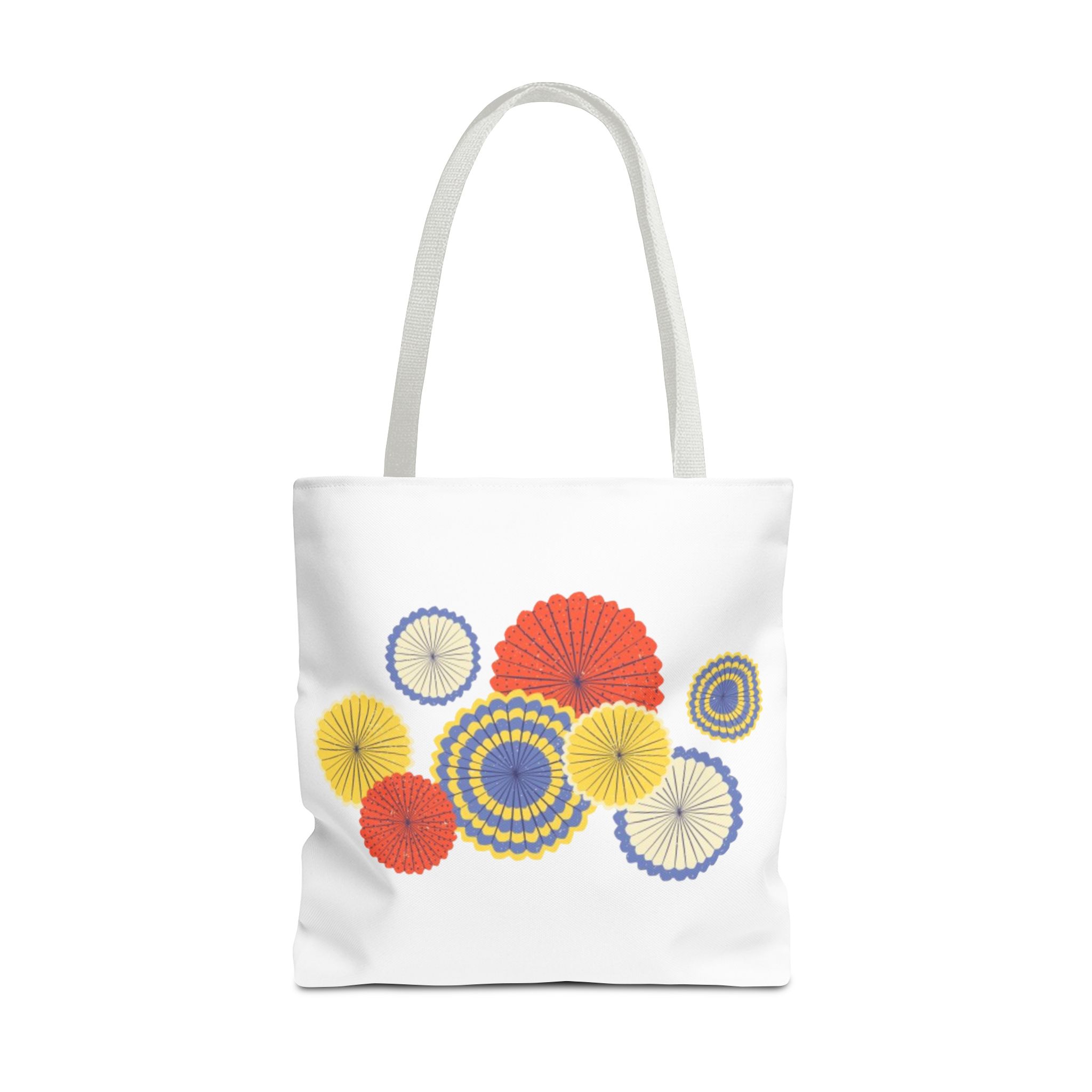 Floral Paper Fans Tote Bag — Colorful Retro Sunburst Design - Image 33