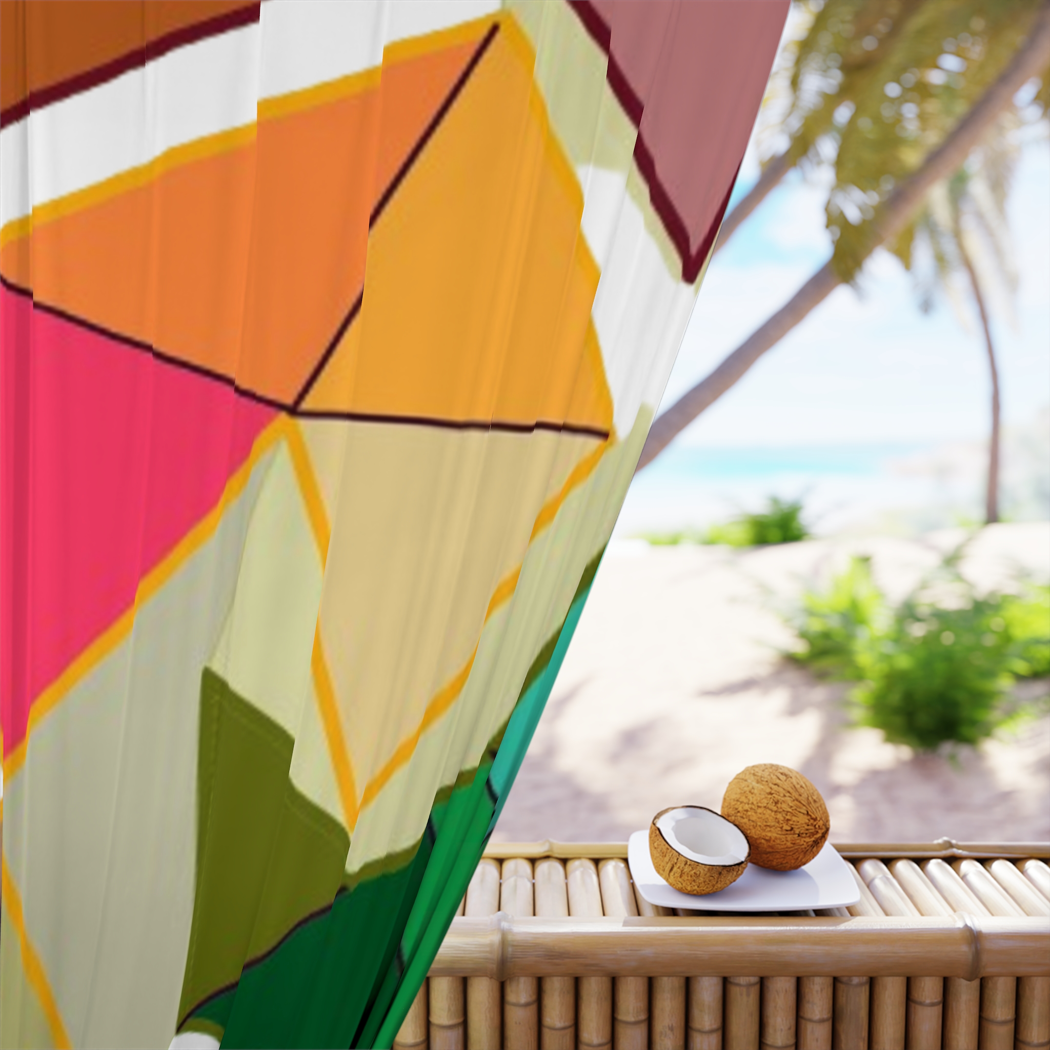 Geometric Abstract Window Curtain - Image 4