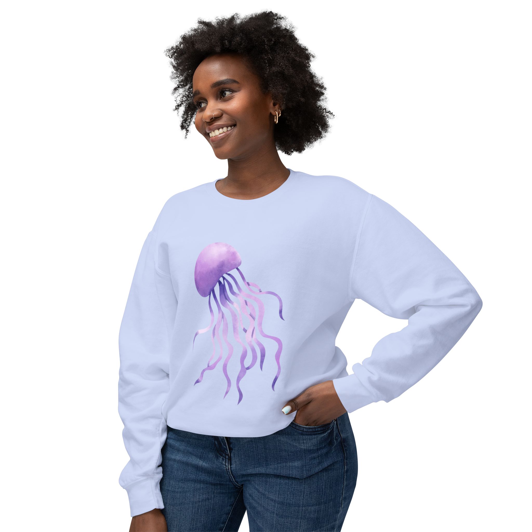 Purple Jellyfish Ocean-Inspired Sweatshirt - Image 39