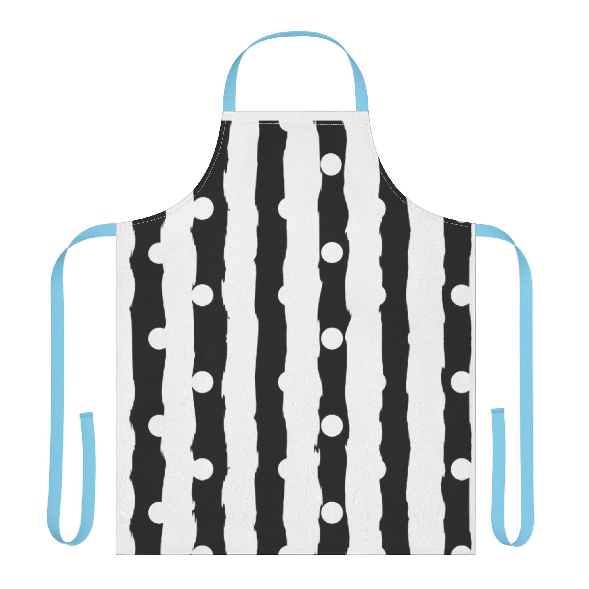 Monochrome Striped Dot Apron — Modern Black & White Kitchen Apron - Image 9