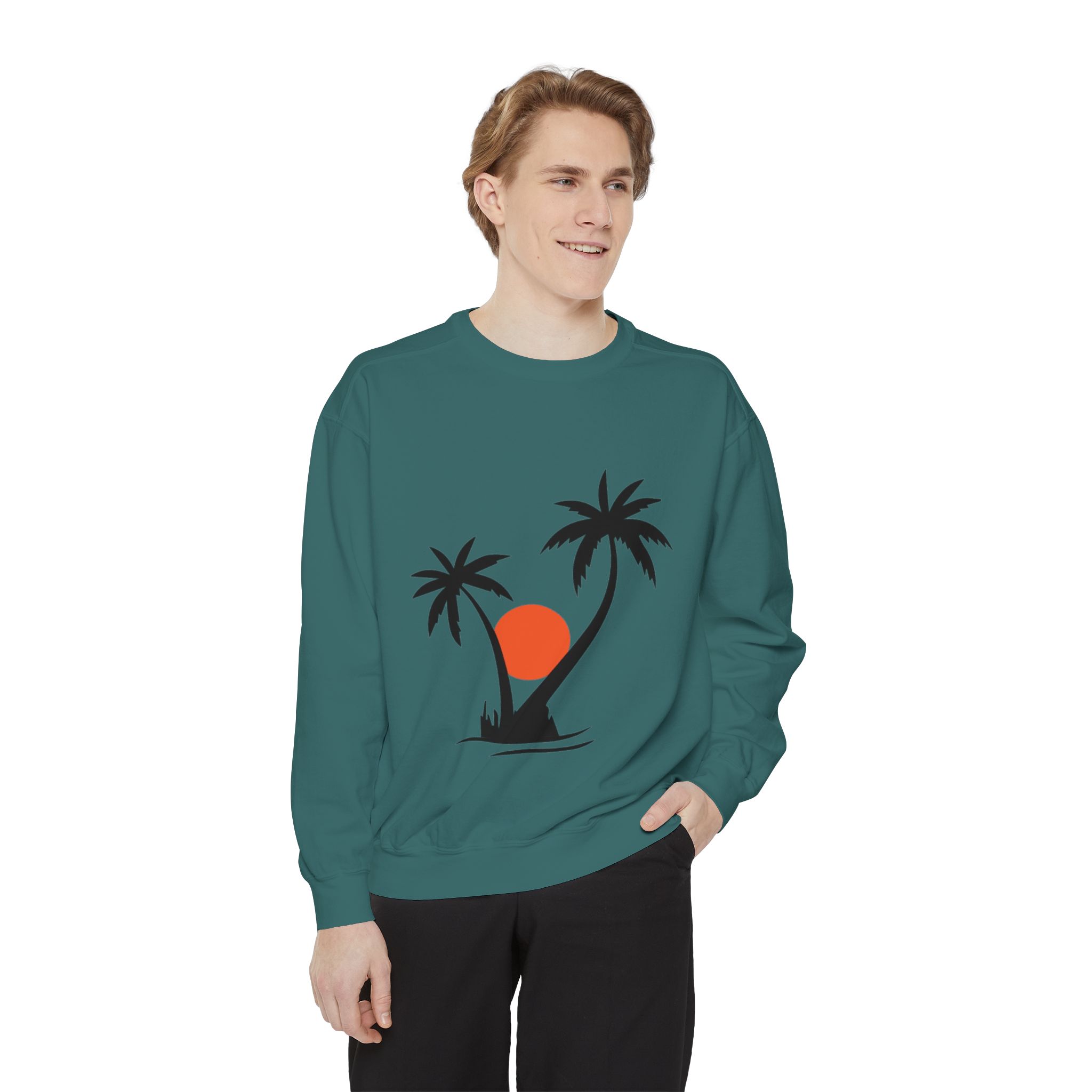 Tropical Palm Tree Sunset Sweatshirt - Image 38