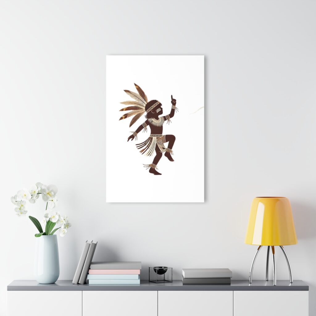 Acrylic Print — Tribal Dancer Silhouette Wall Art (French Cleat Hanging)