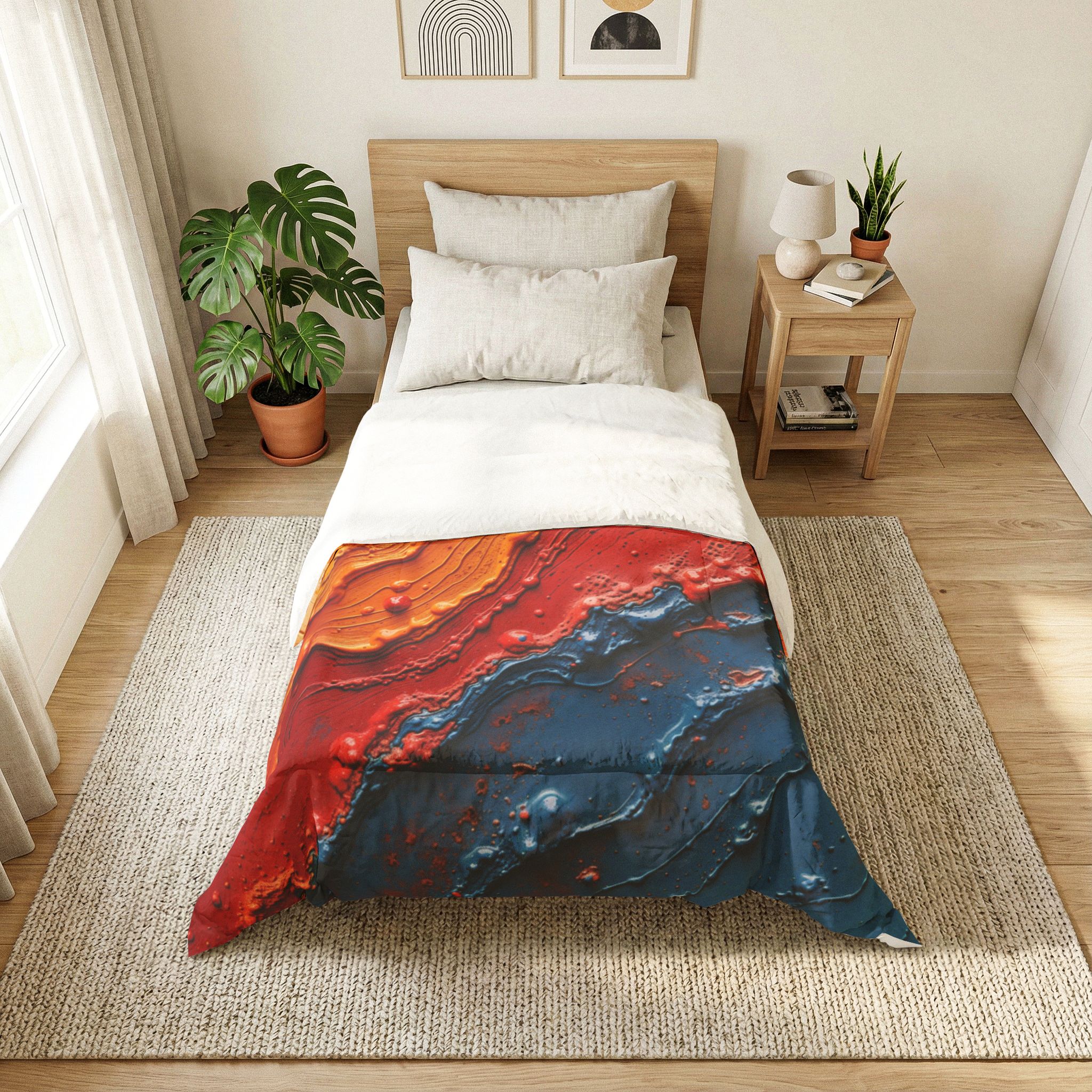Abstract Agate Waves Cotton Comforter - Image 6