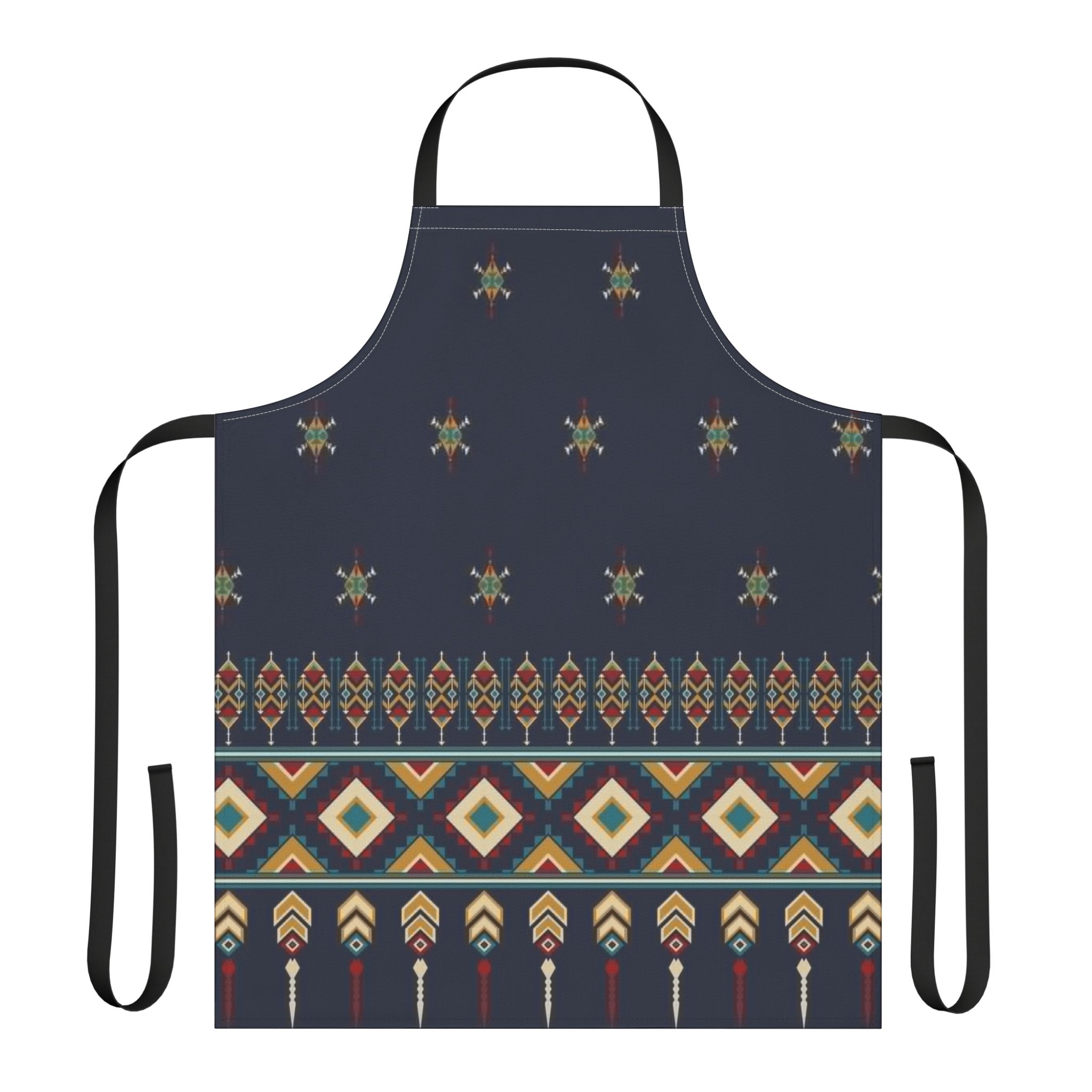Tribal Pattern Cotton Apron – Boho Geometric Kitchen Apron - Image 13